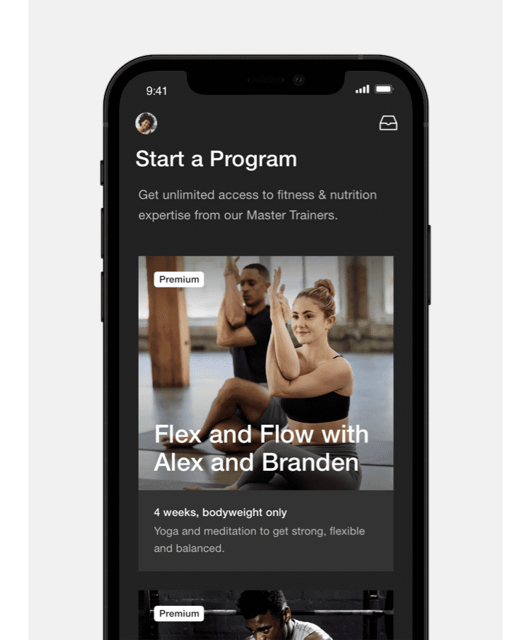 Nike fitness club app store