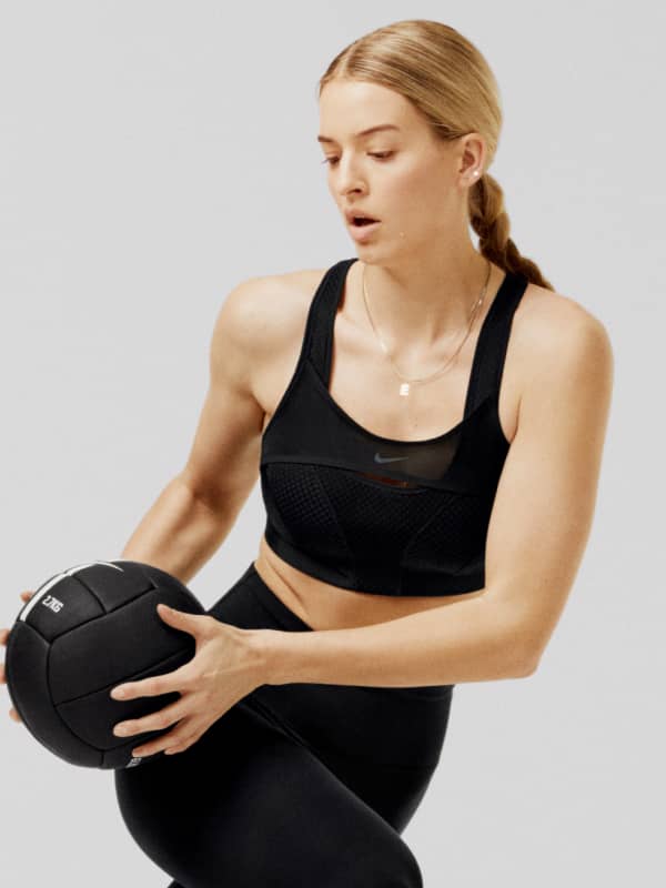 Nike bra Size S Purple Reflective Swoosh Sports
