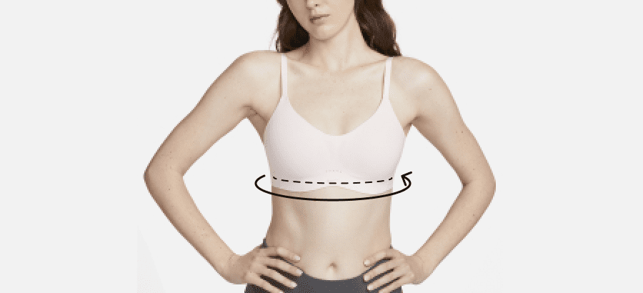 Guía de tallas de bras deportivos para mujer. Nike MX