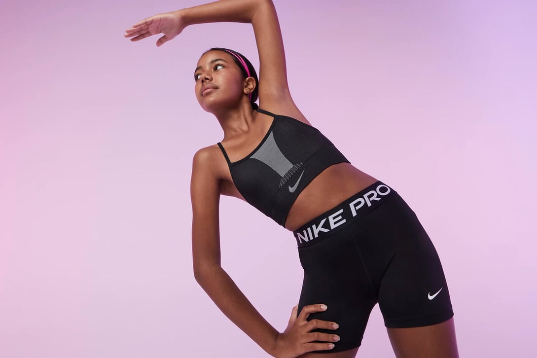 Nike pro girls' 4 shorts, baselayer, Training
