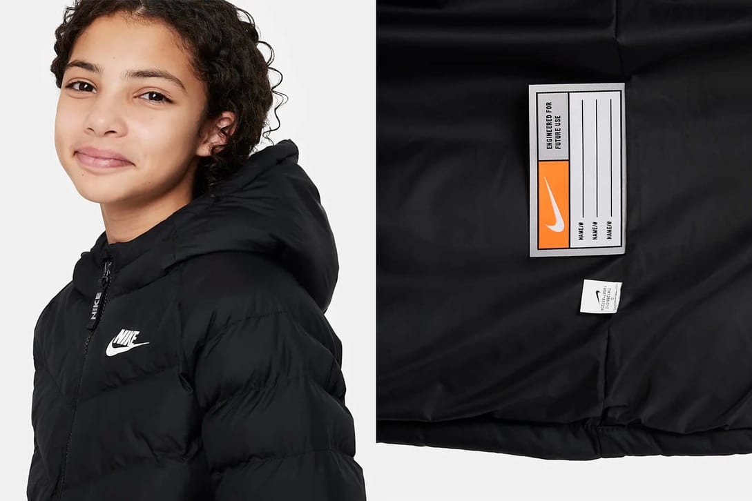 Nike Manteau d'Hiver NSW synthetic-fill - Noir/Blanc Enfant