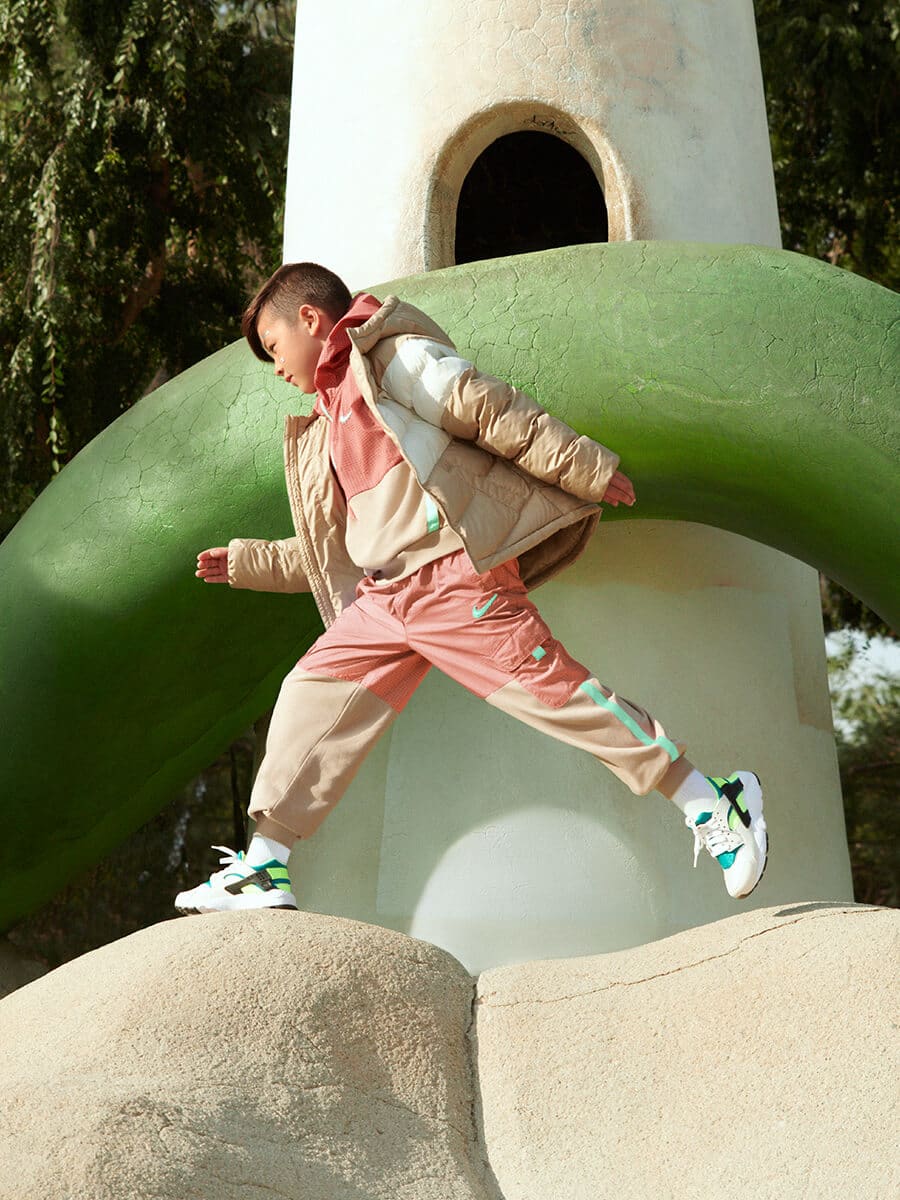 Nike Manteau d'Hiver Doudoune NSW synthetic-fill - Vert/Blanc Enfant