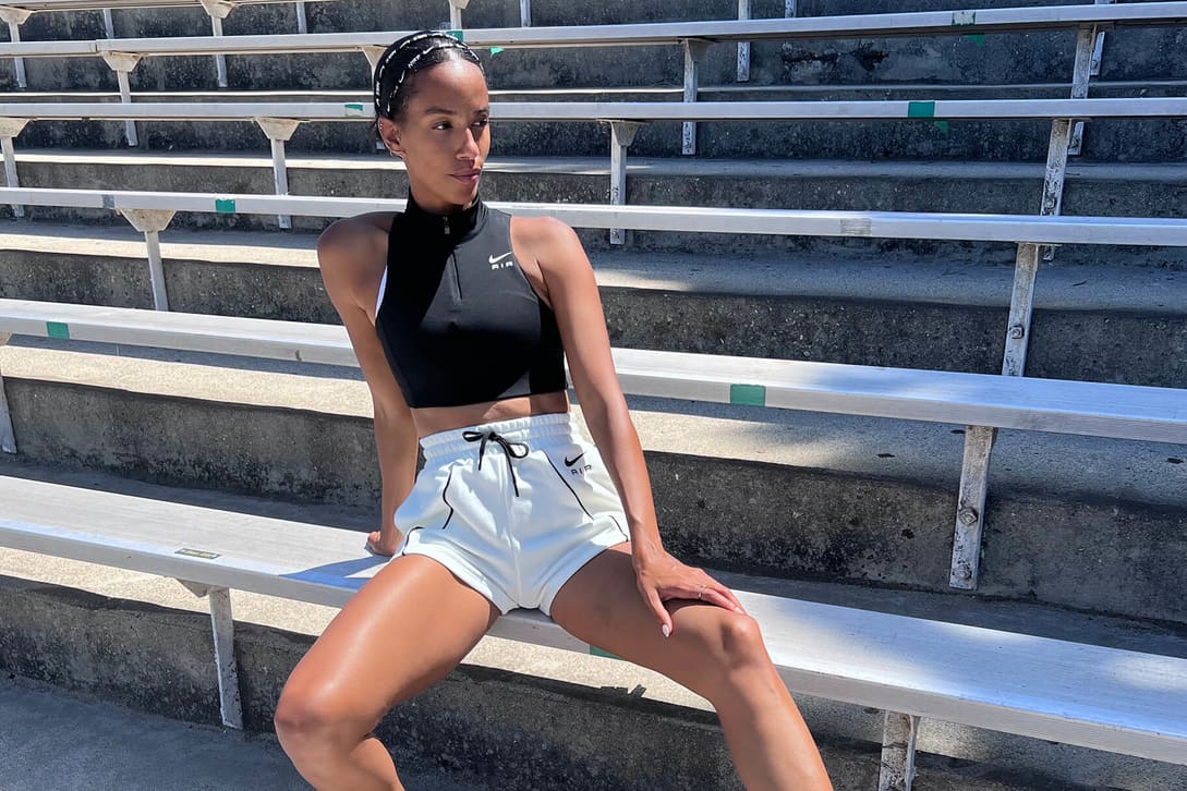 Nike pro crop top and shorts store
