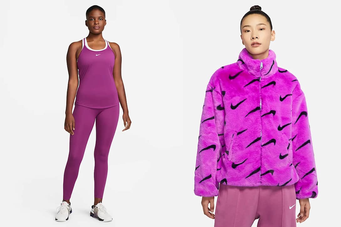 pink and purple nike outfit