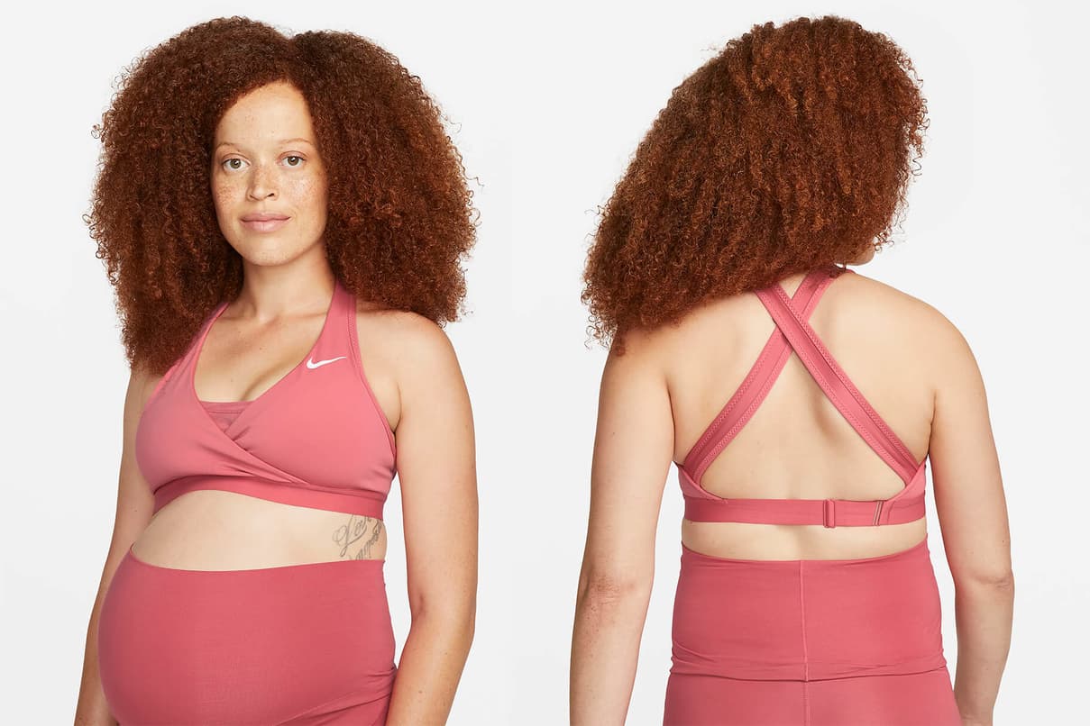 Nike Sports Bra Small Windrunner Training Cross Back Medium Impact Padded  Pink for sale online