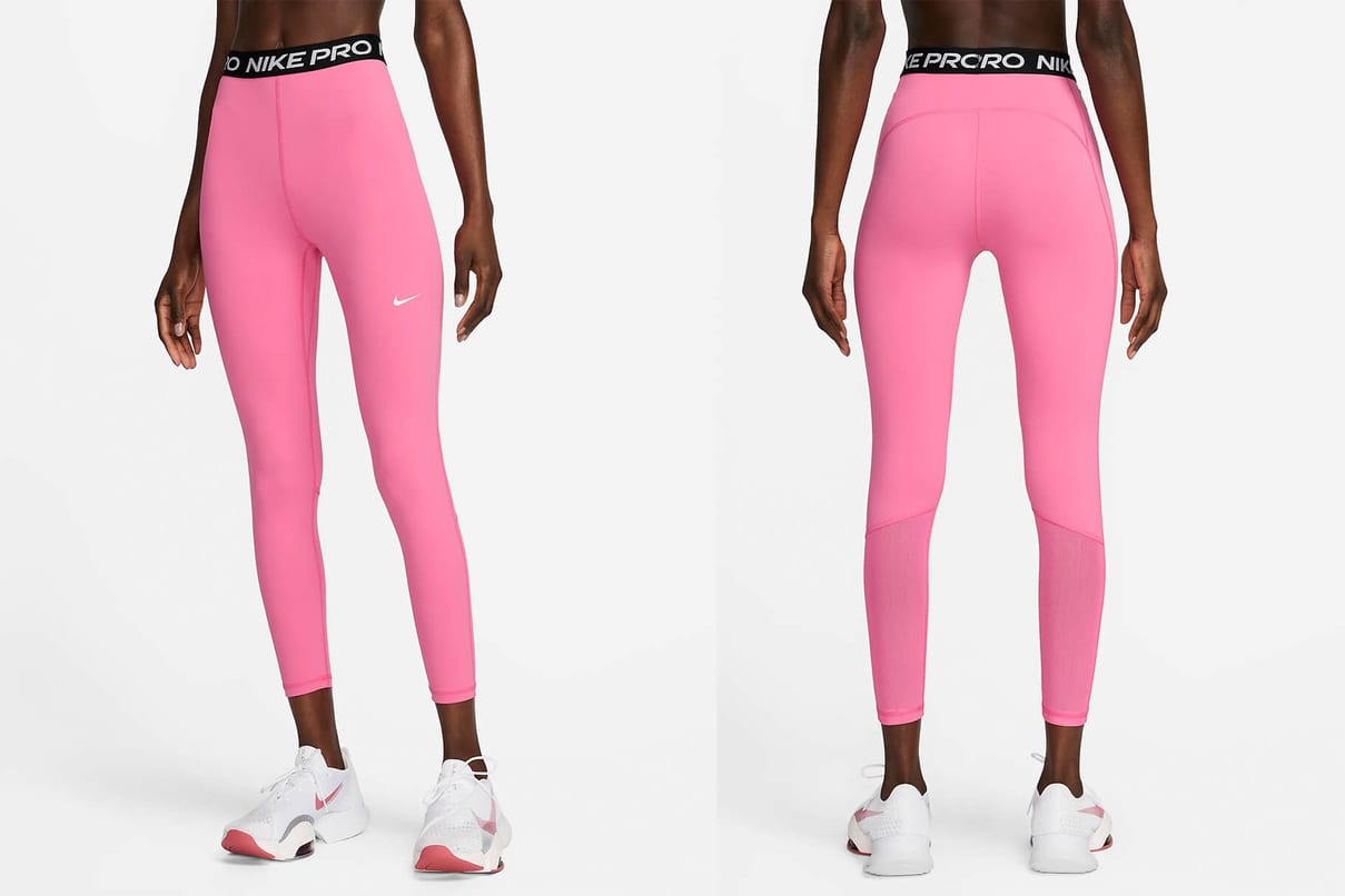 Nike Womens One 7/8 Mid Rise Leggings - Black, colorful adidas jumpsuit  for women pink