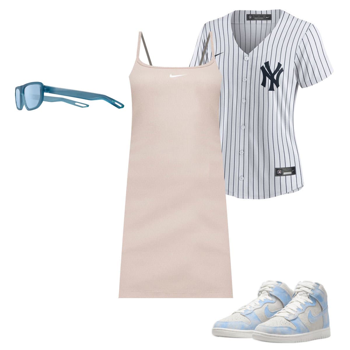baseball button up jersey outfit