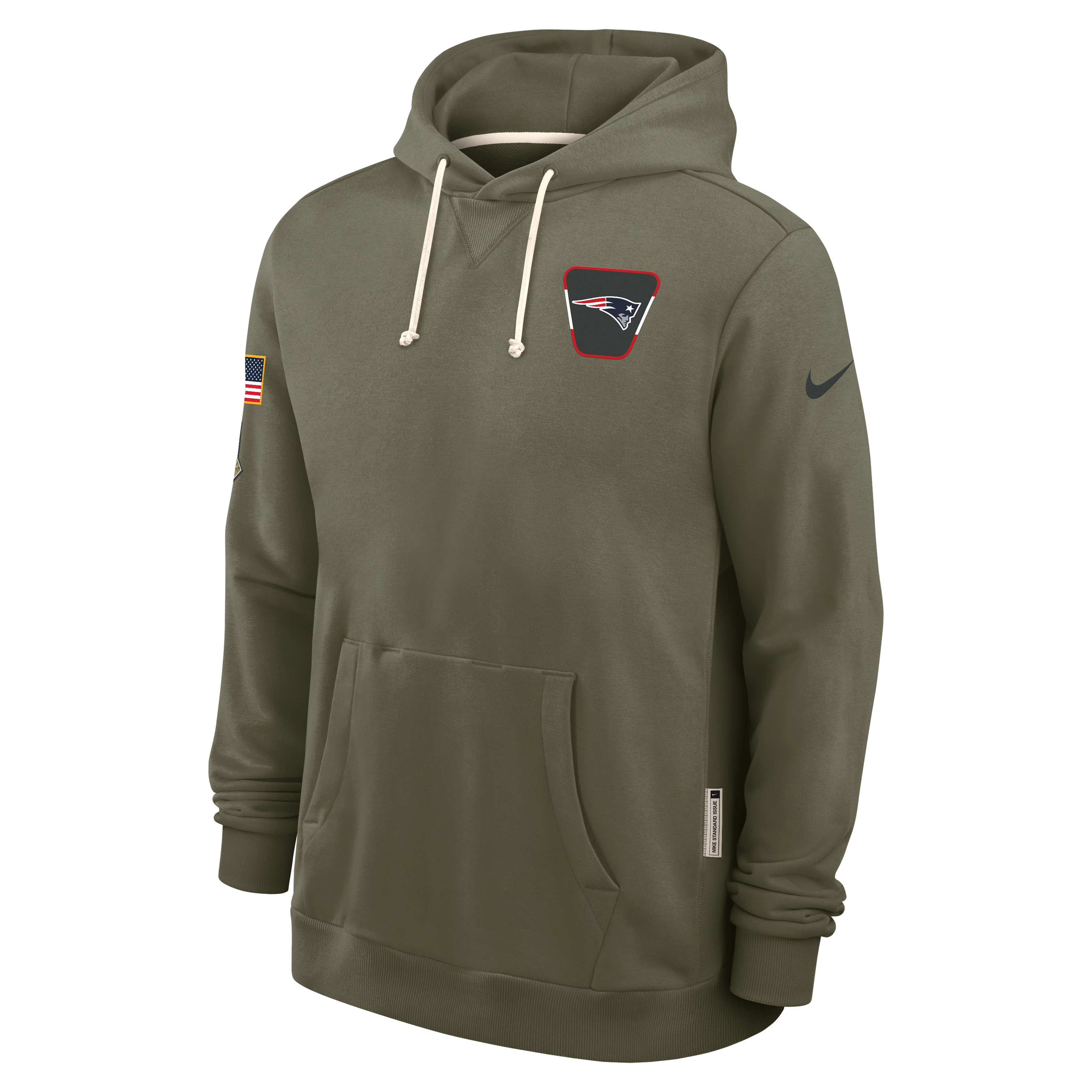 New England Patriots Salute to Service Sideline Dominant Force Men's Nike Dri-FIT NFL Pullover Hoodie