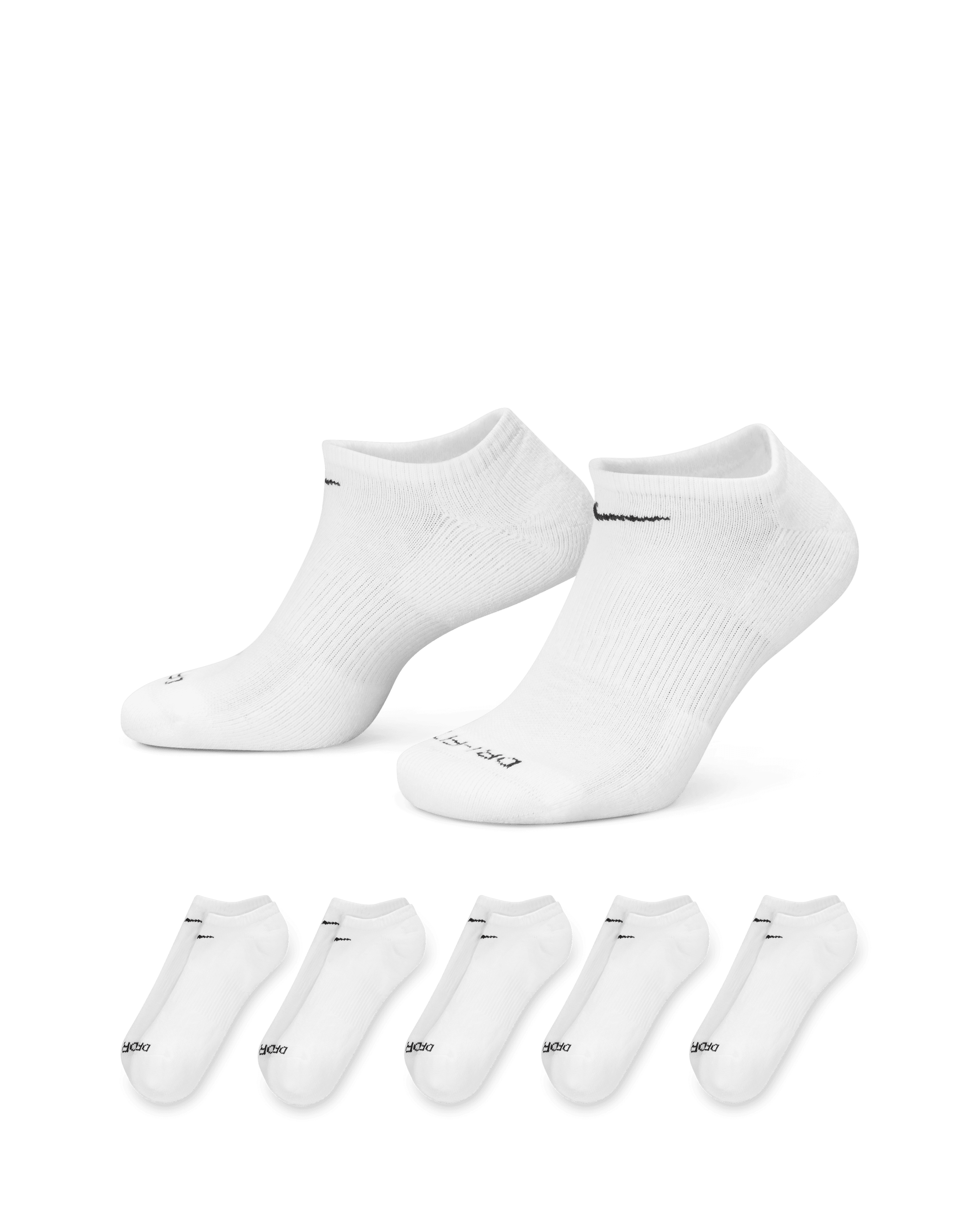 Nike Women's Everyday Cotton Cushioned Crew Training Socks White Size Large