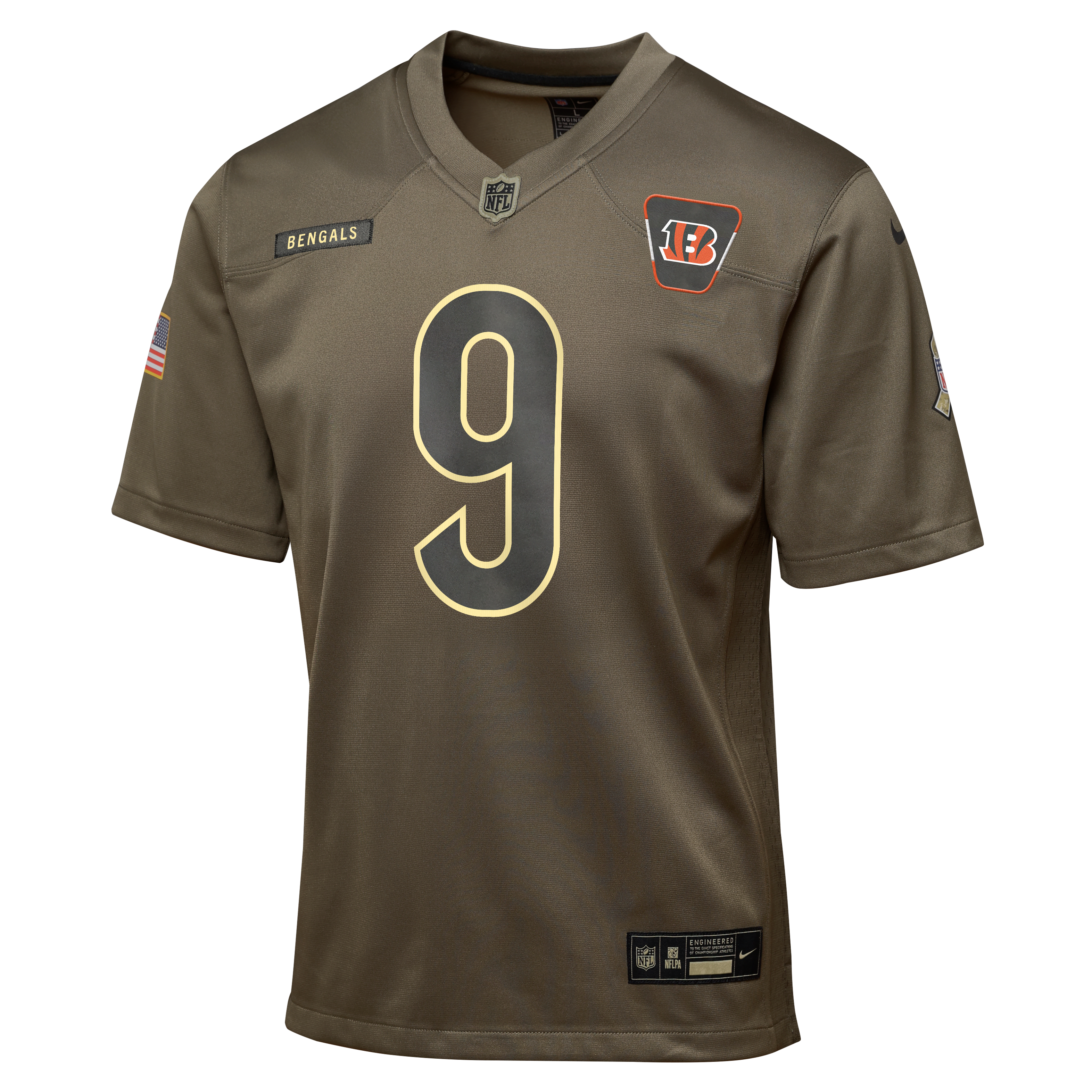 Joe Burrow Cincinnati Bengals Salute to Service Big Kids’ Nike NFL Game Jersey