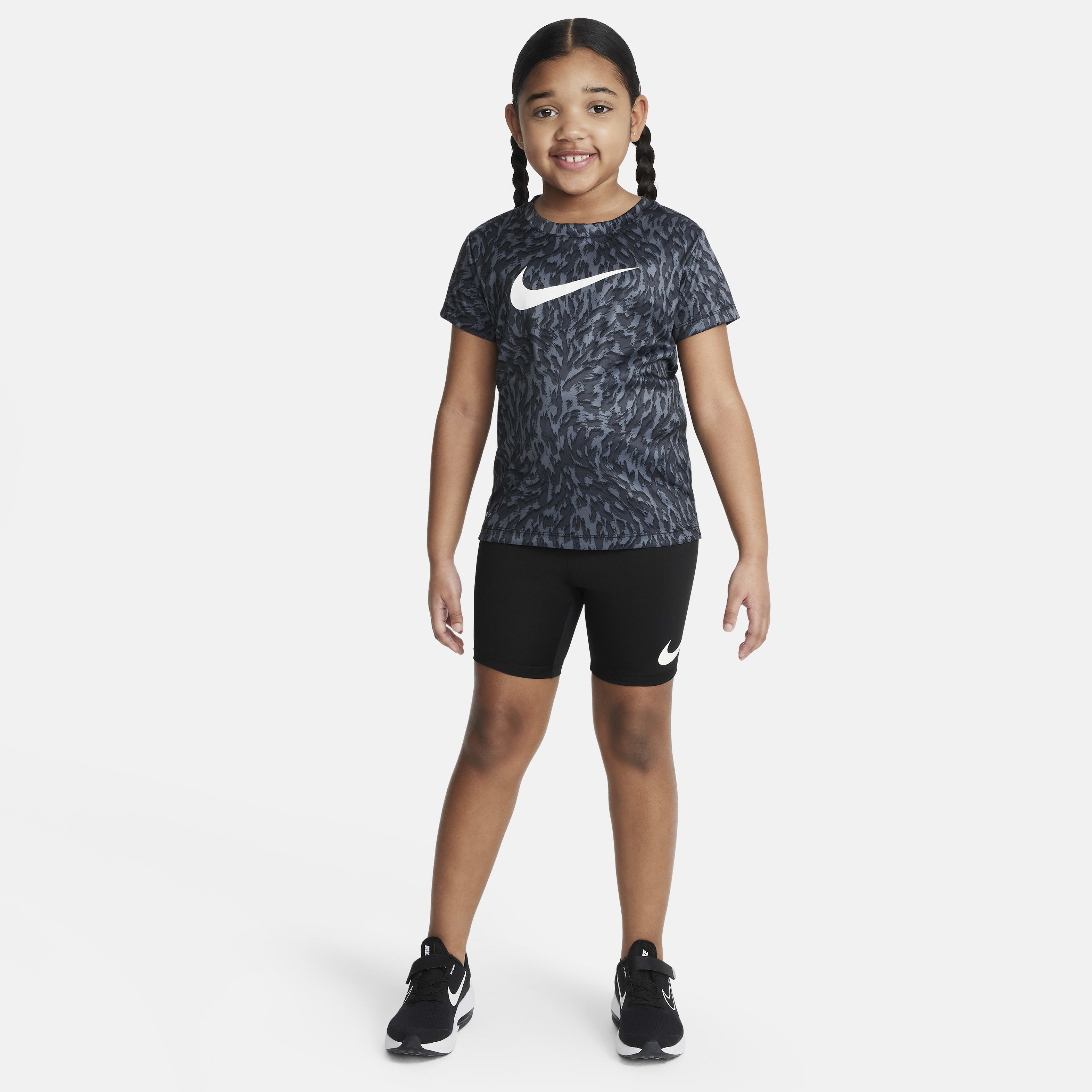 Nike Dri-FIT Veneer Little Kids' Bike Shorts Set