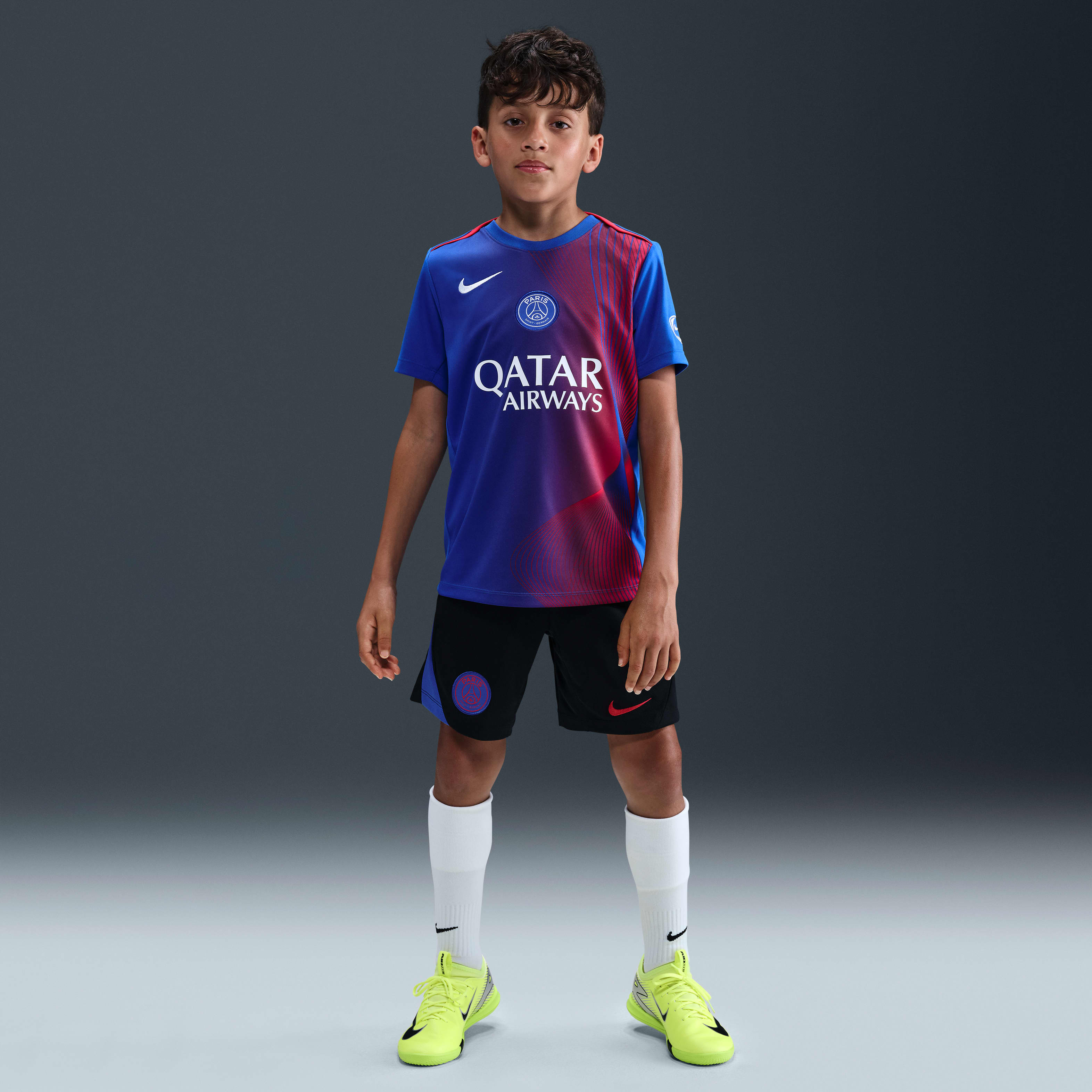 Paris Saint-Germain Academy Pro Third Big Kids' Nike Dri-FIT Soccer Pre-Match Top
