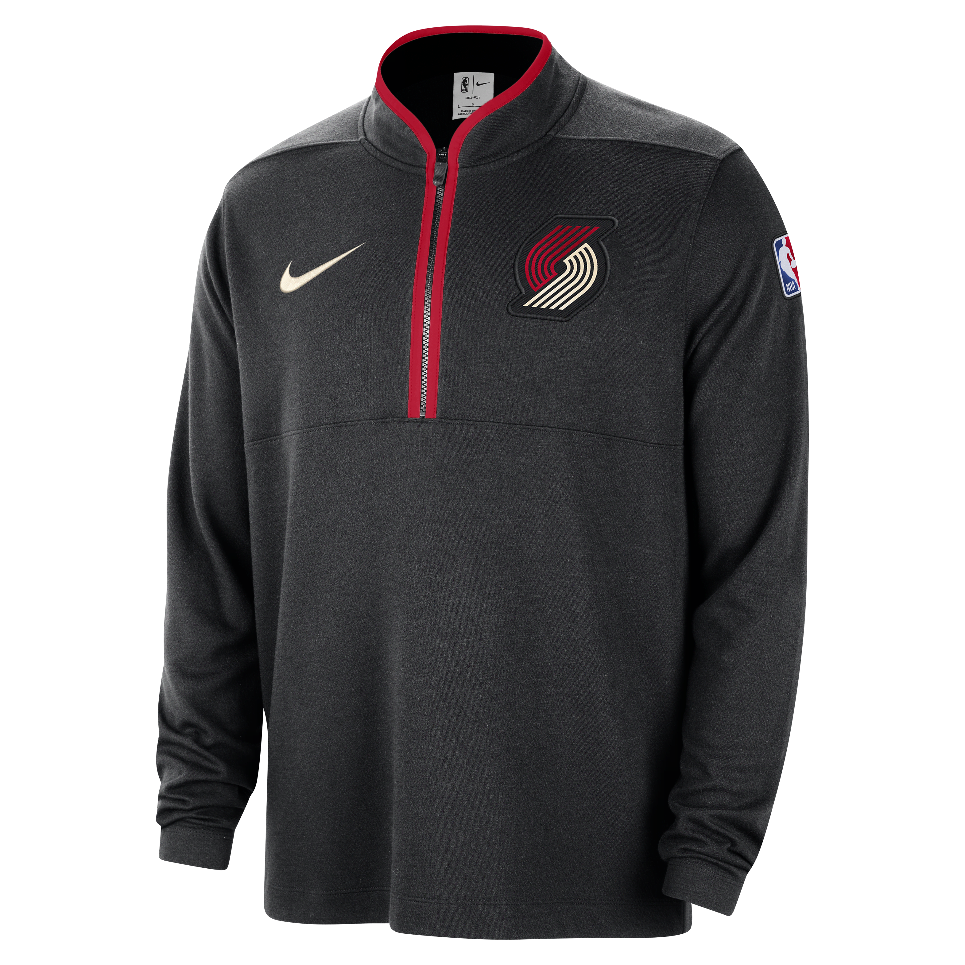 Portland Trail Blazers 2023/24 City Edition Men's Nike Dri-FIT NBA 1/2-Zip Long-Sleeve Top