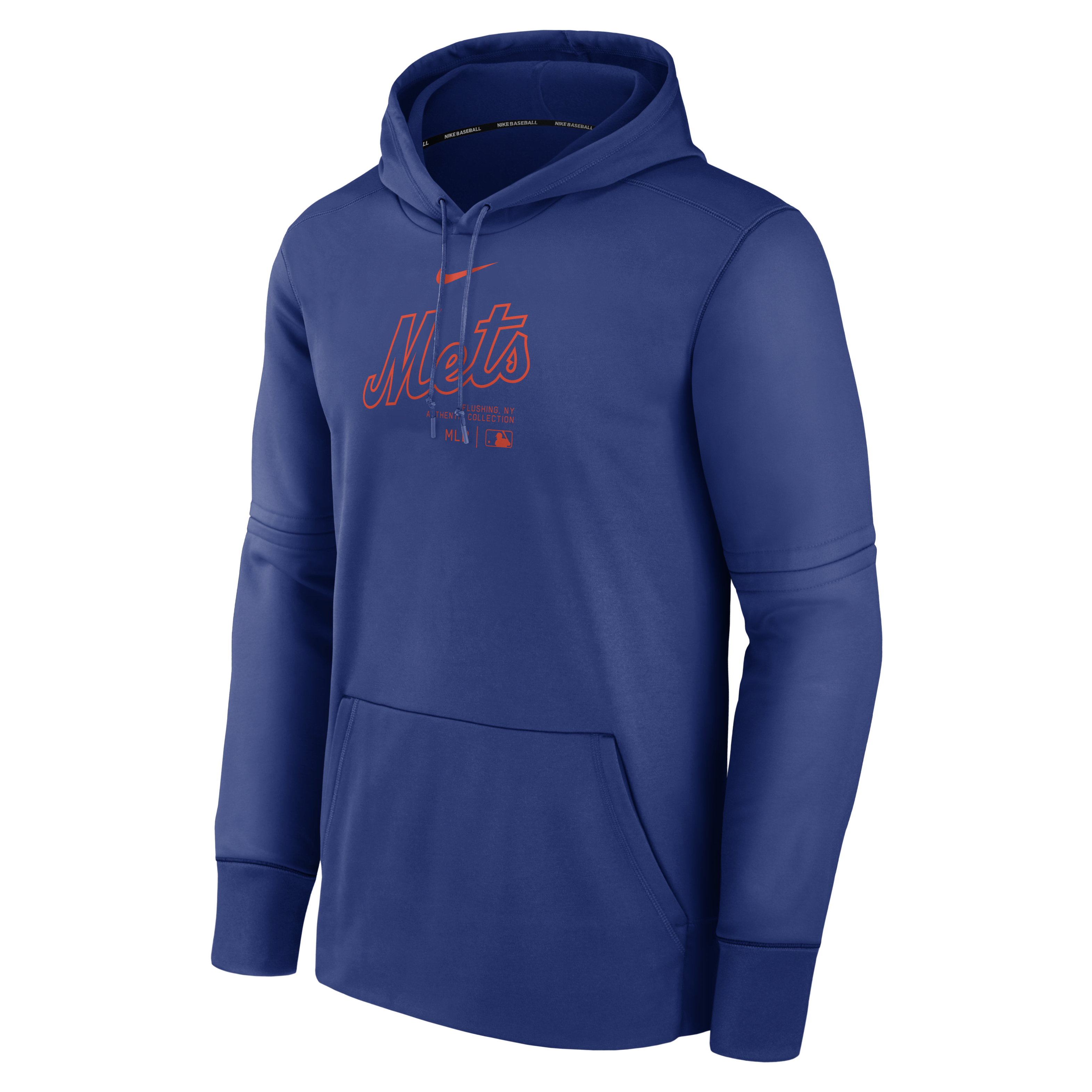 New York Mets Authentic Collection Practice Men's Nike Therma MLB Pullover Hoodie