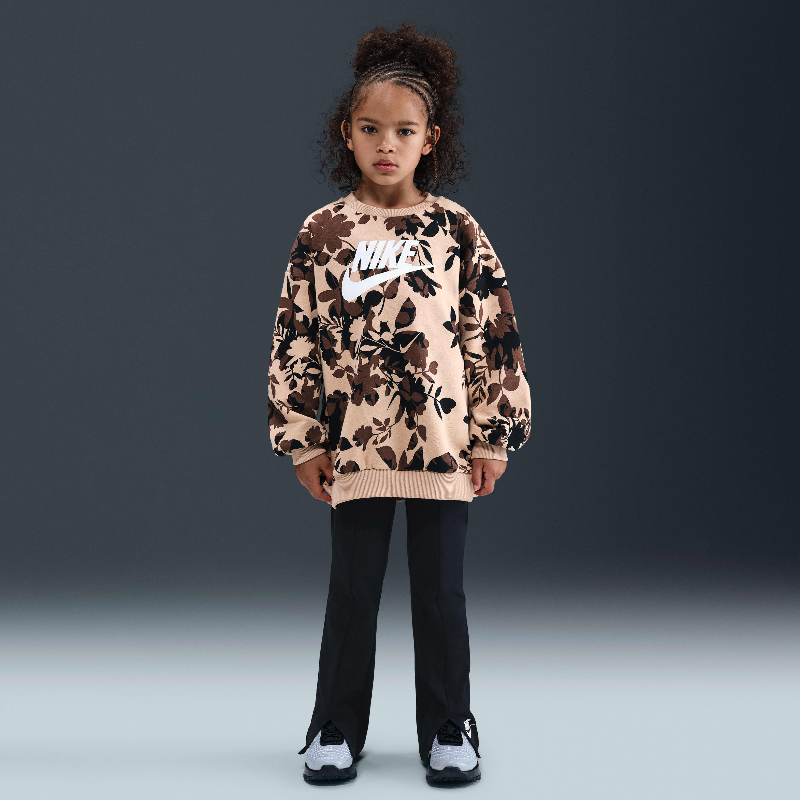 Nike Baby (12-24M) Floral Camo Crew and Leggings Set