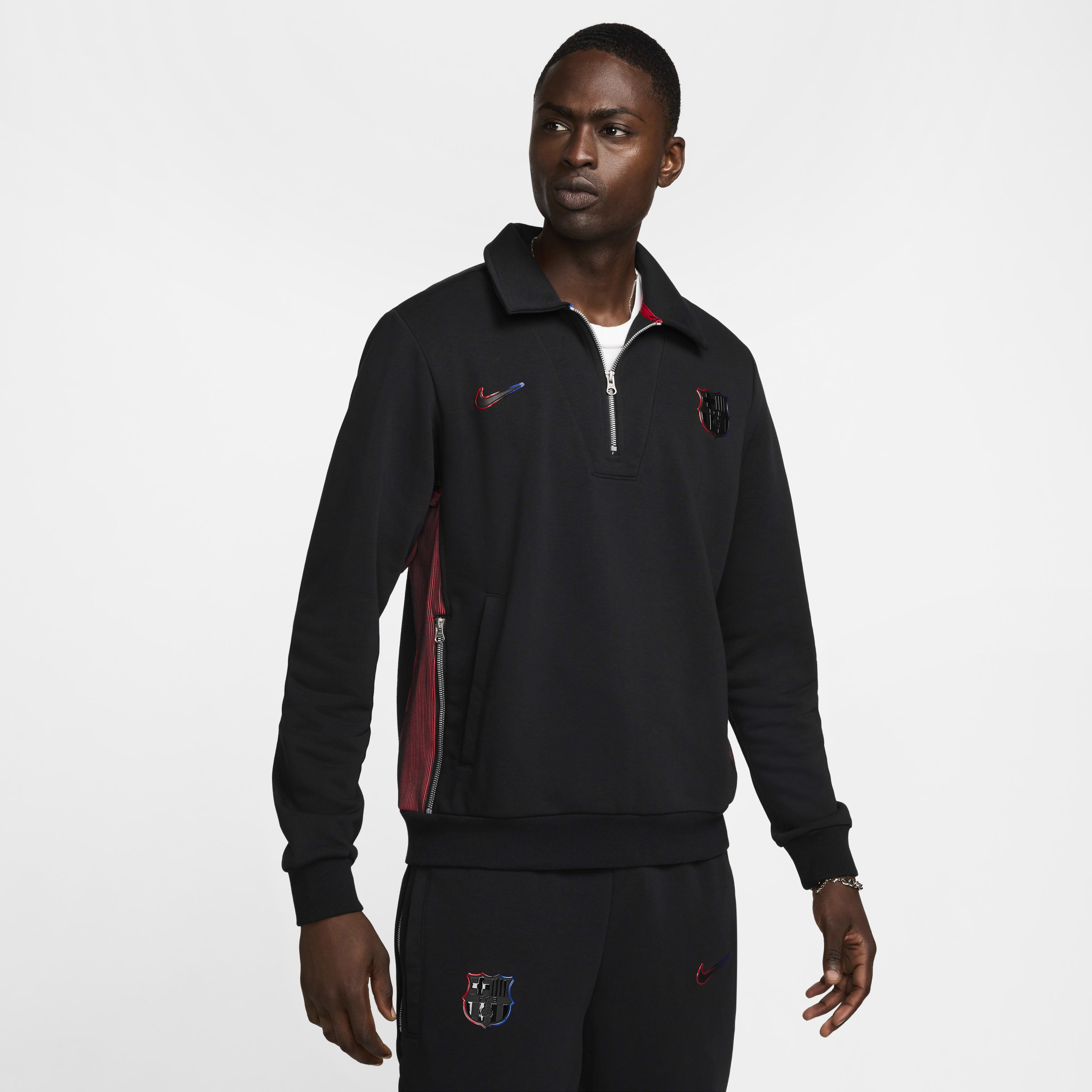 FC Barcelona Standard Issue Away Men's Nike Dri-FIT Soccer 1/4-Zip Top