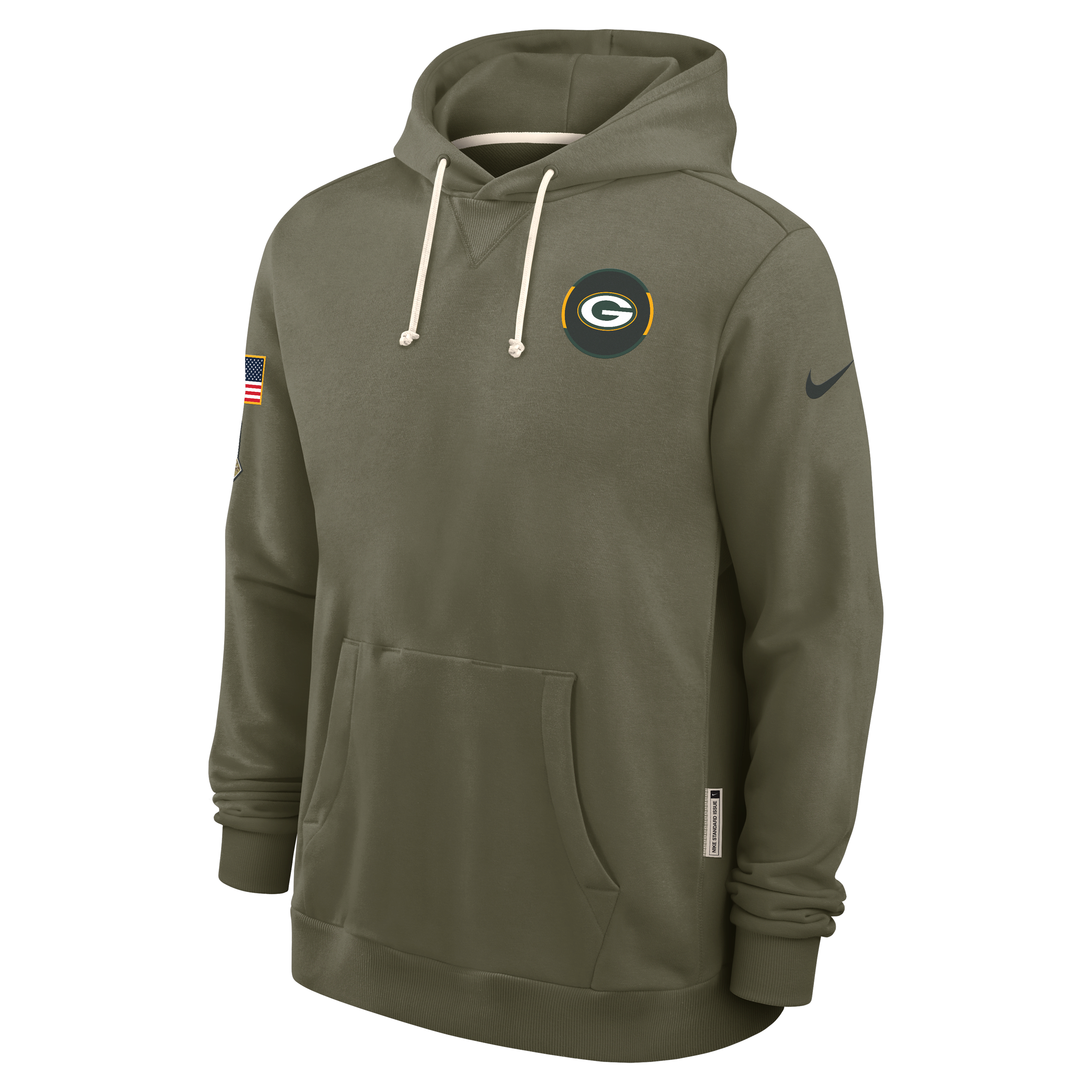 Green Bay Packers Salute to Service Sideline Dominant Force Men's Nike Dri-FIT NFL Pullover Hoodie