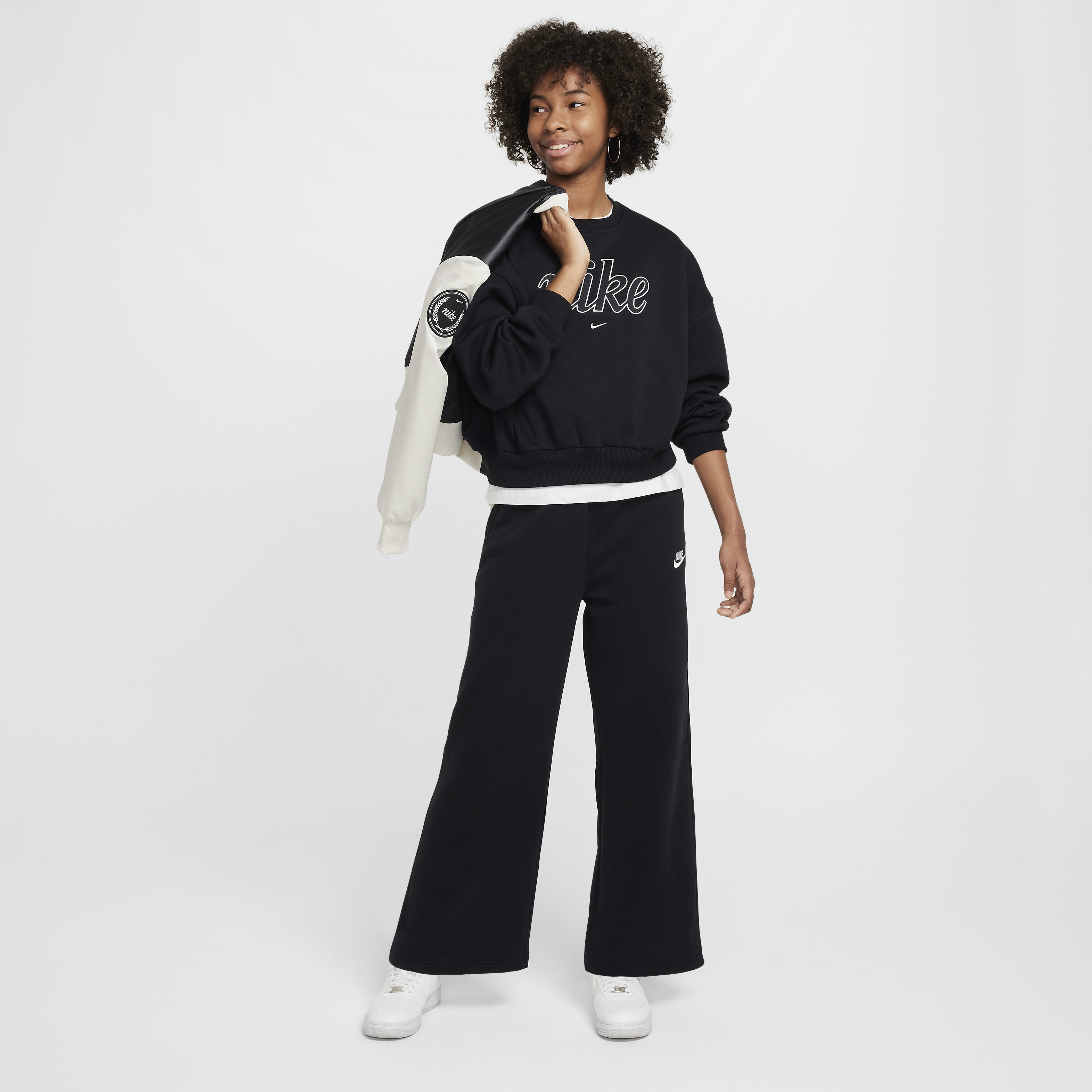 Nike Sportswear Club Fleece Girls' Wide-Leg Pants