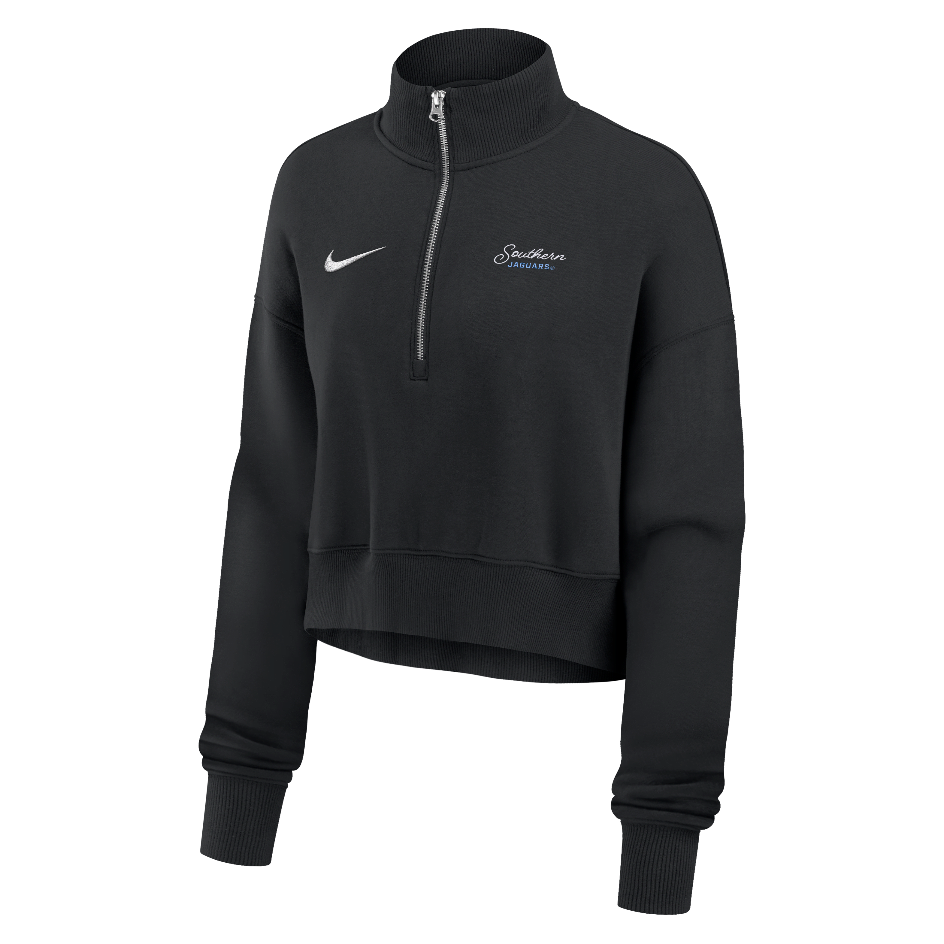 Nike College Phoenix Fleece (Southern University and A&M College) Women's Cropped 1/4-Zip Pullover