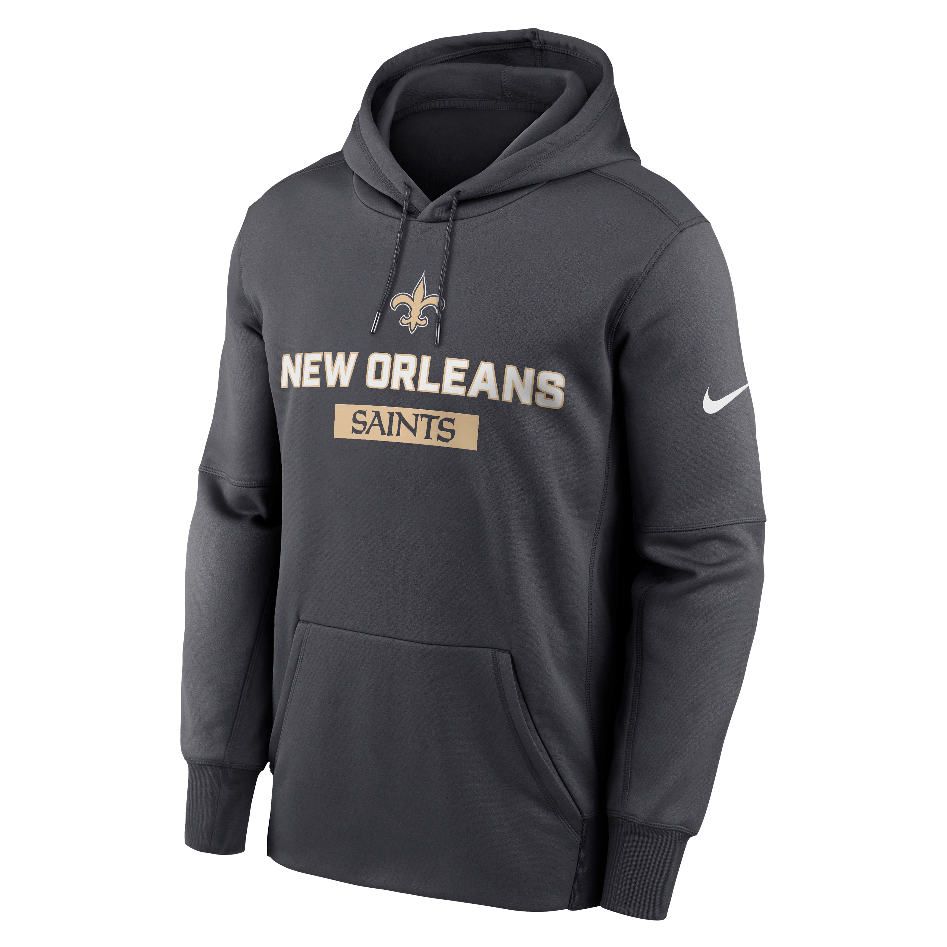 New Orleans Saints Toss Sweep Men’s Nike Therma NFL Pullover Hoodie
