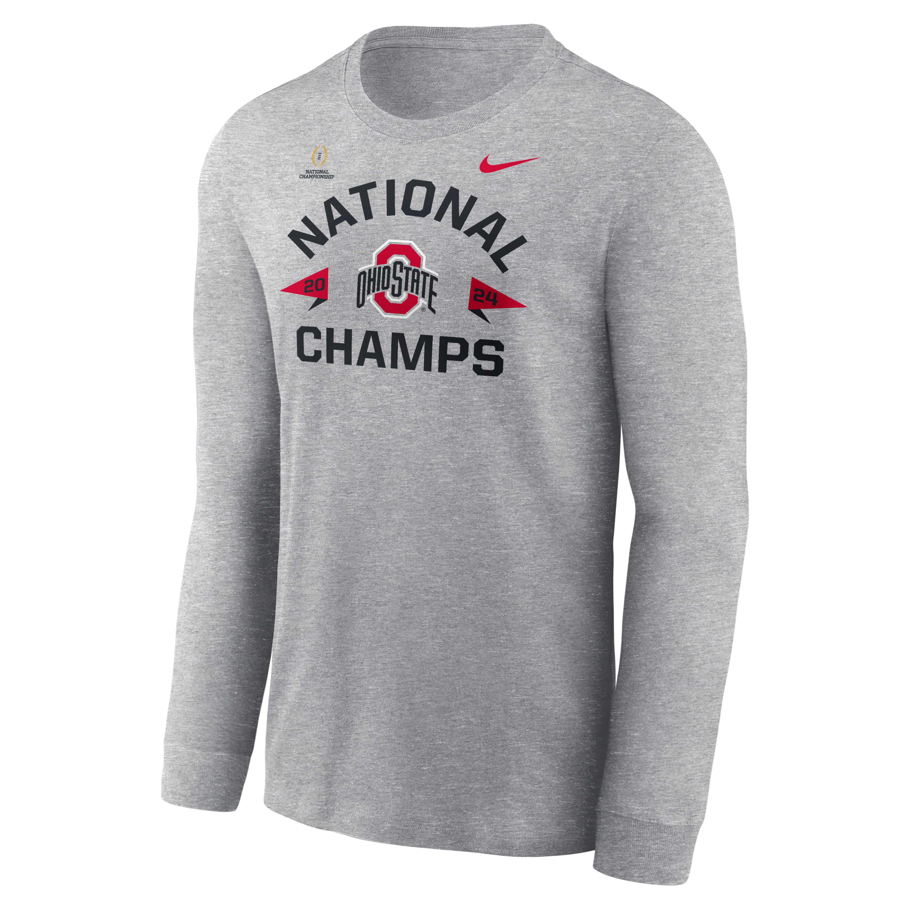 Ohio State Buckeyes 2024 College Football Playoff National Champions Men's Nike Long-Sleeve T-Shirt