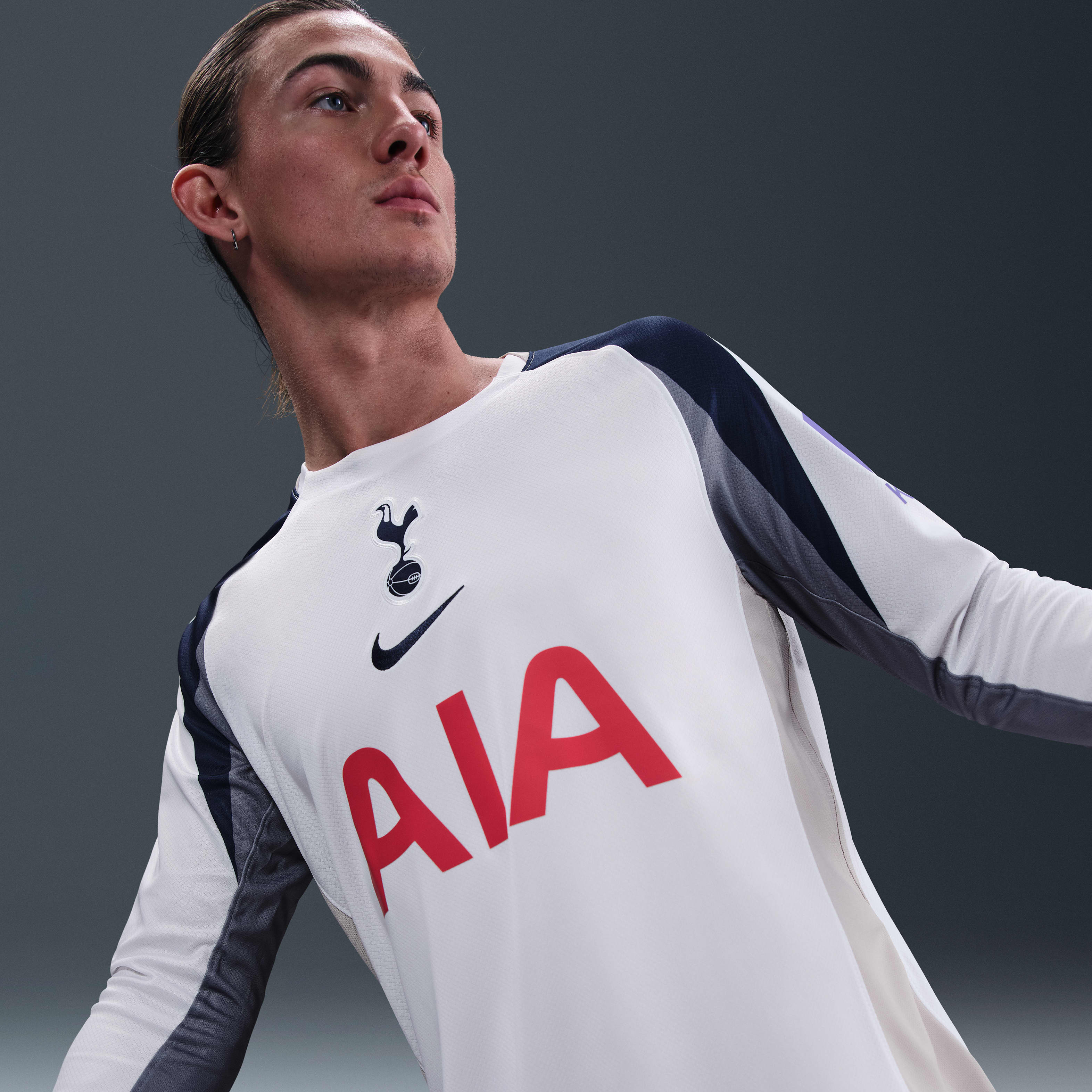Tottenham Hotspur 2025/26 Stadium Home Men's Nike Dri-FIT Soccer Replica Long-Sleeve Jersey