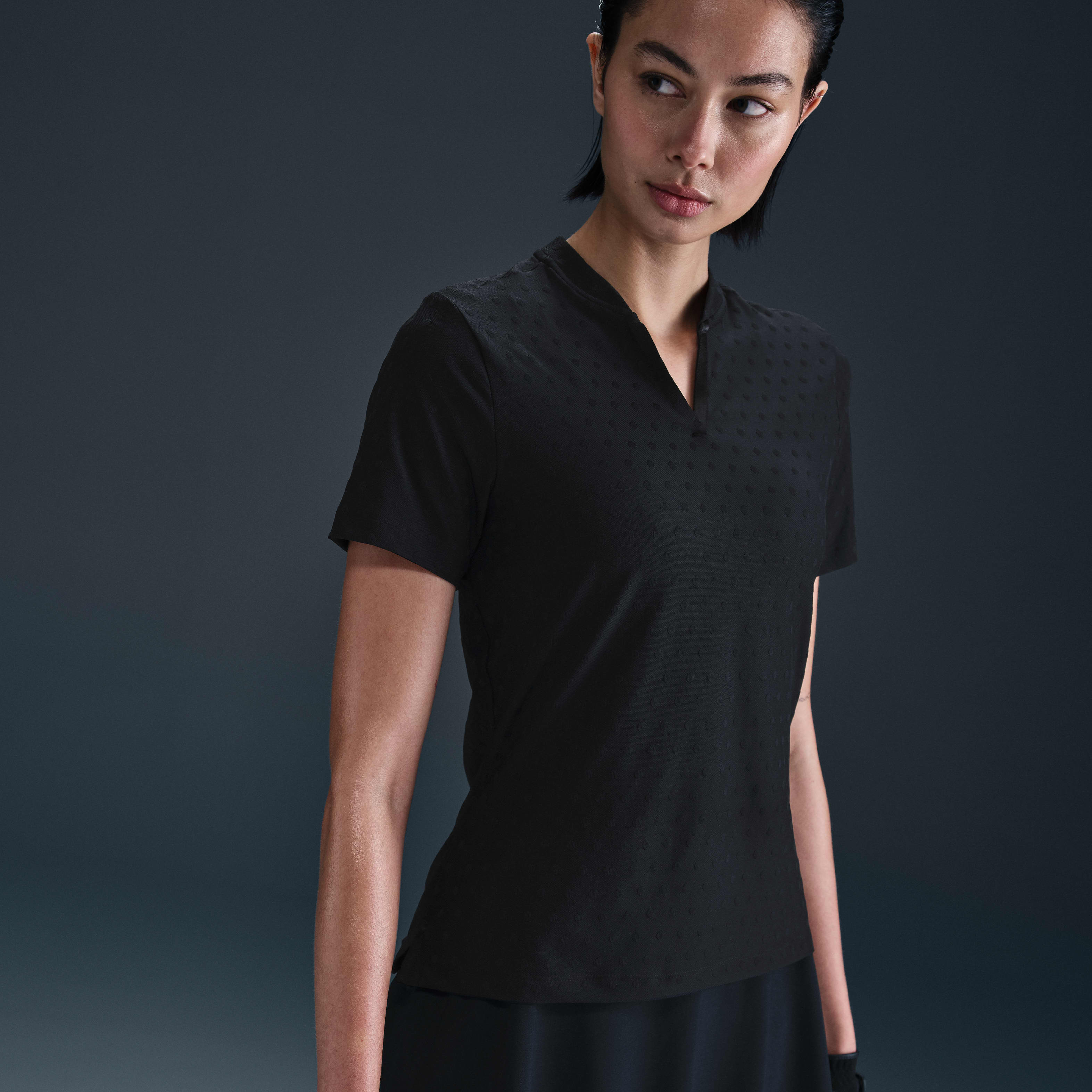 Nike Tour Women's Dri-FIT Short-Sleeve Blade Jacquard Golf Polo
