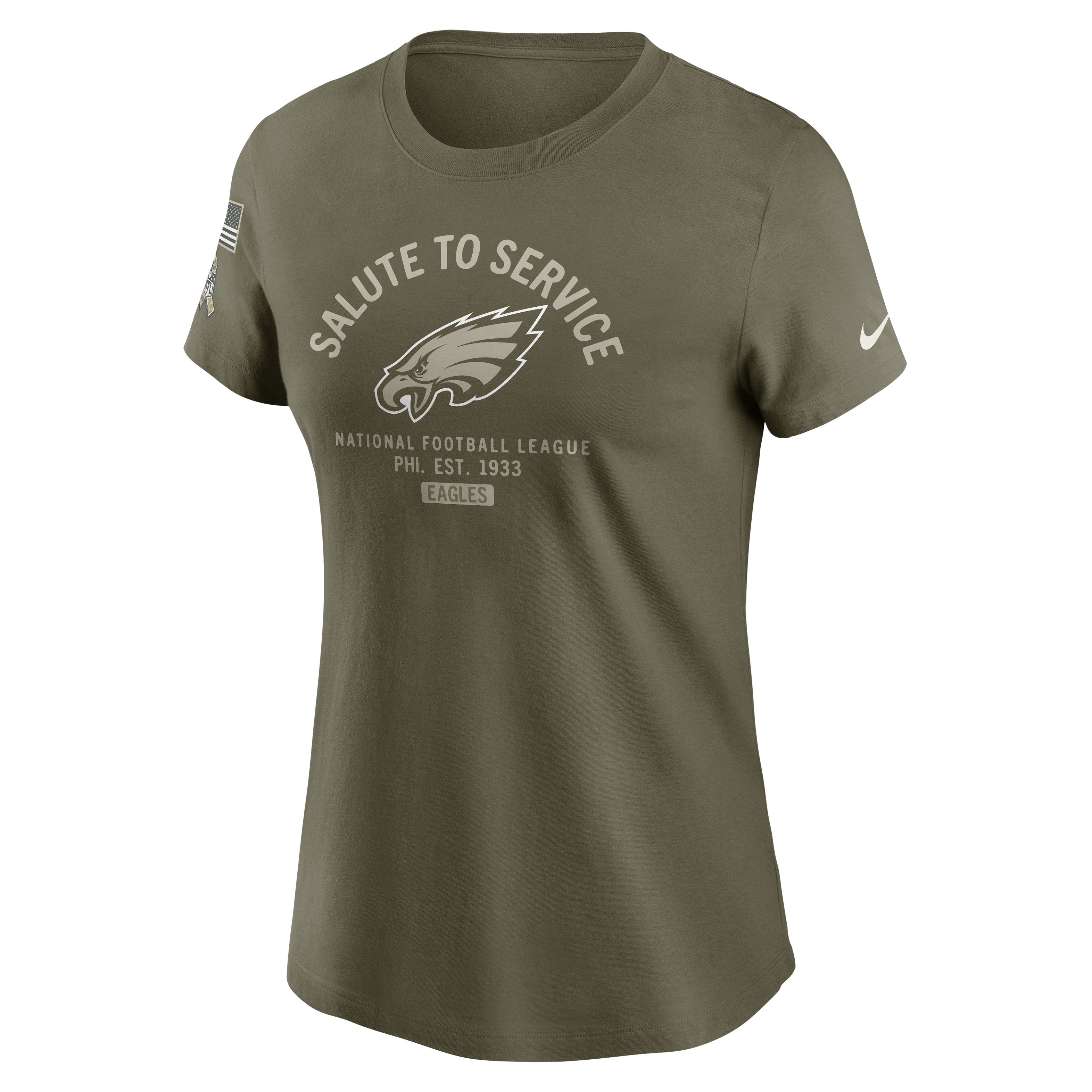 Philadelphia Eagles Salute to Service Sideline Women's Nike NFL T-Shirt