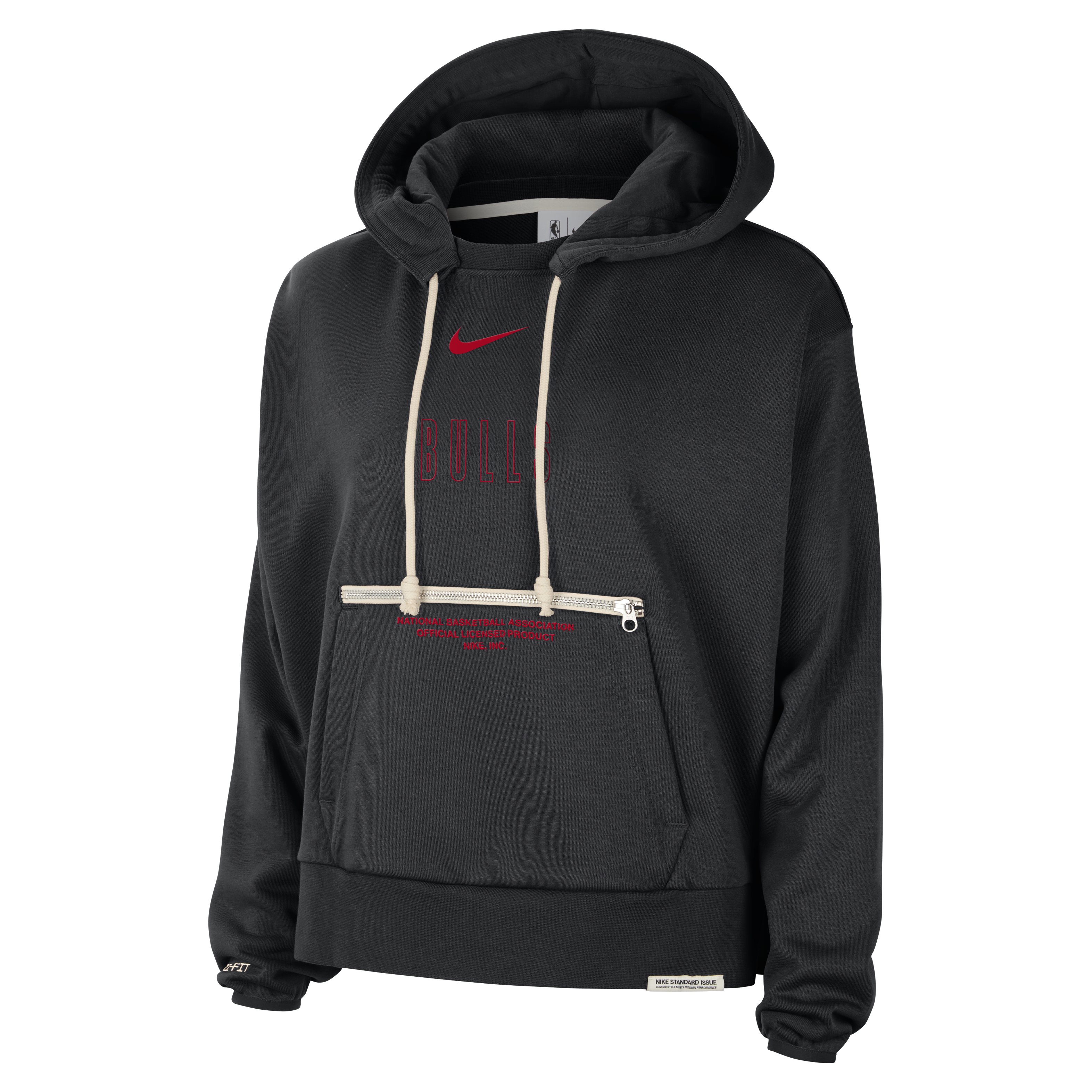 Chicago Bulls Standard Issue Women's Nike Dri-FIT NBA Pullover Hoodie