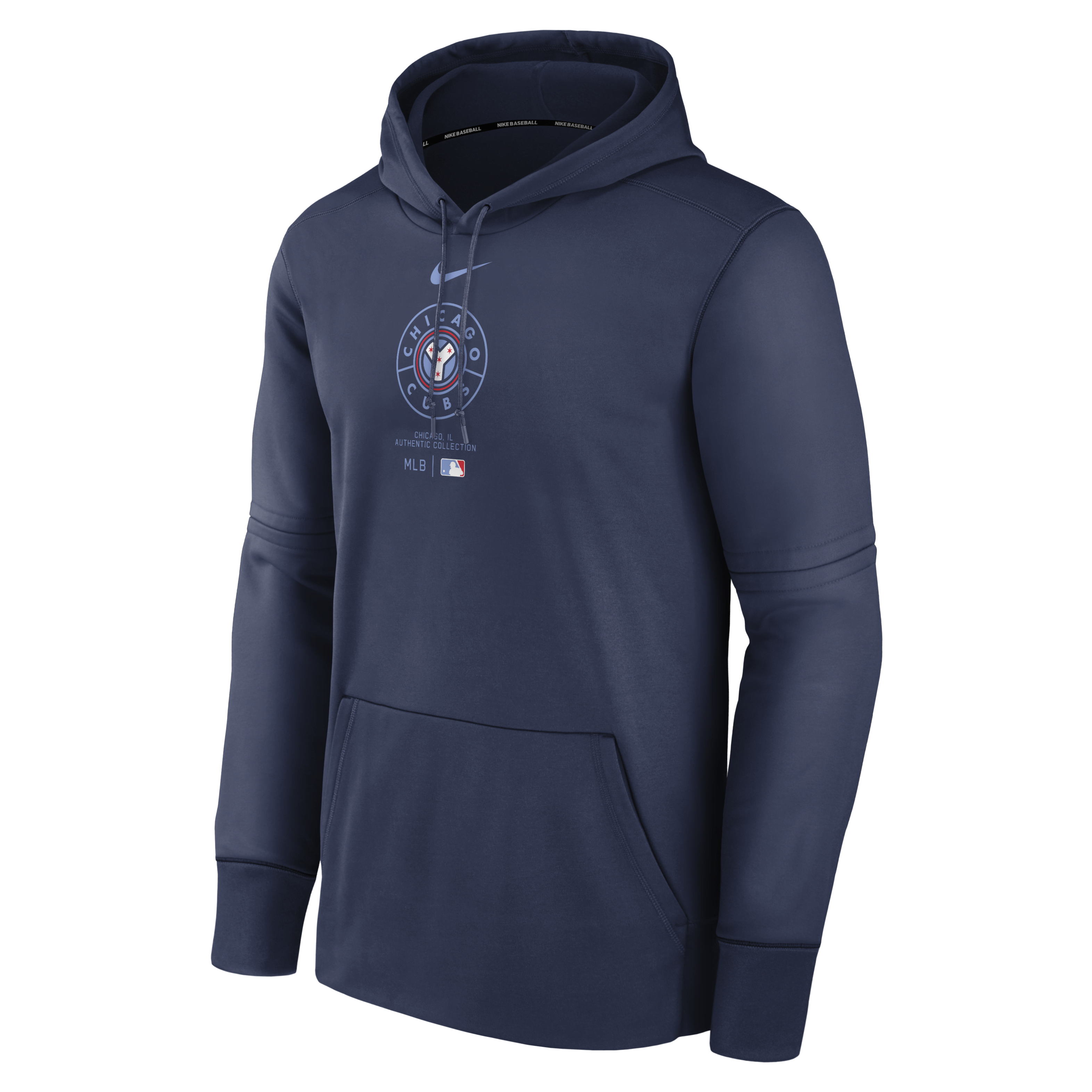 Chicago Cubs City Connect Practice Men's Nike Therma MLB Pullover Hoodie