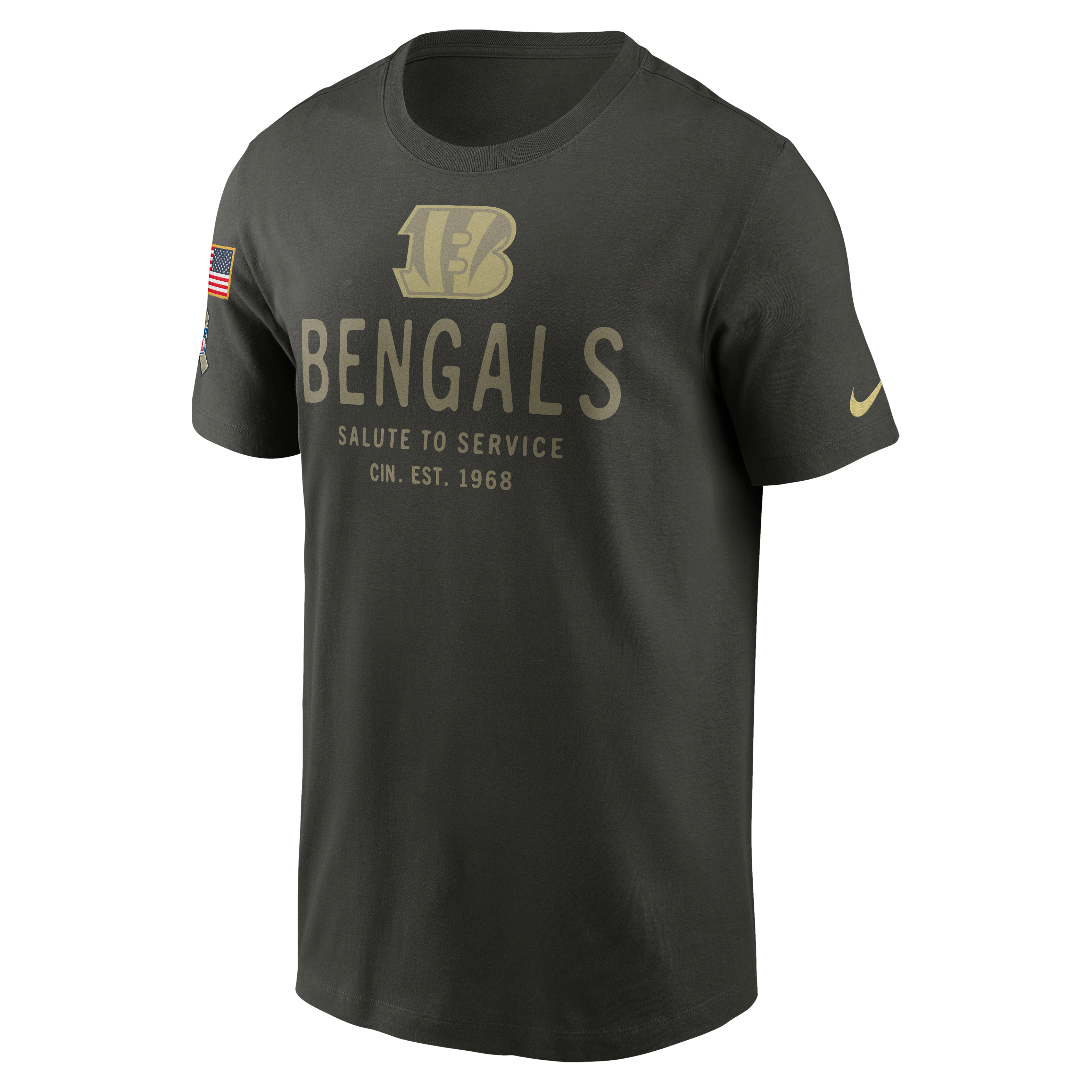 Cincinnati Bengals Salute to Service Sideline Primary Edge Men's Nike Dri-FIT NFL T-Shirt