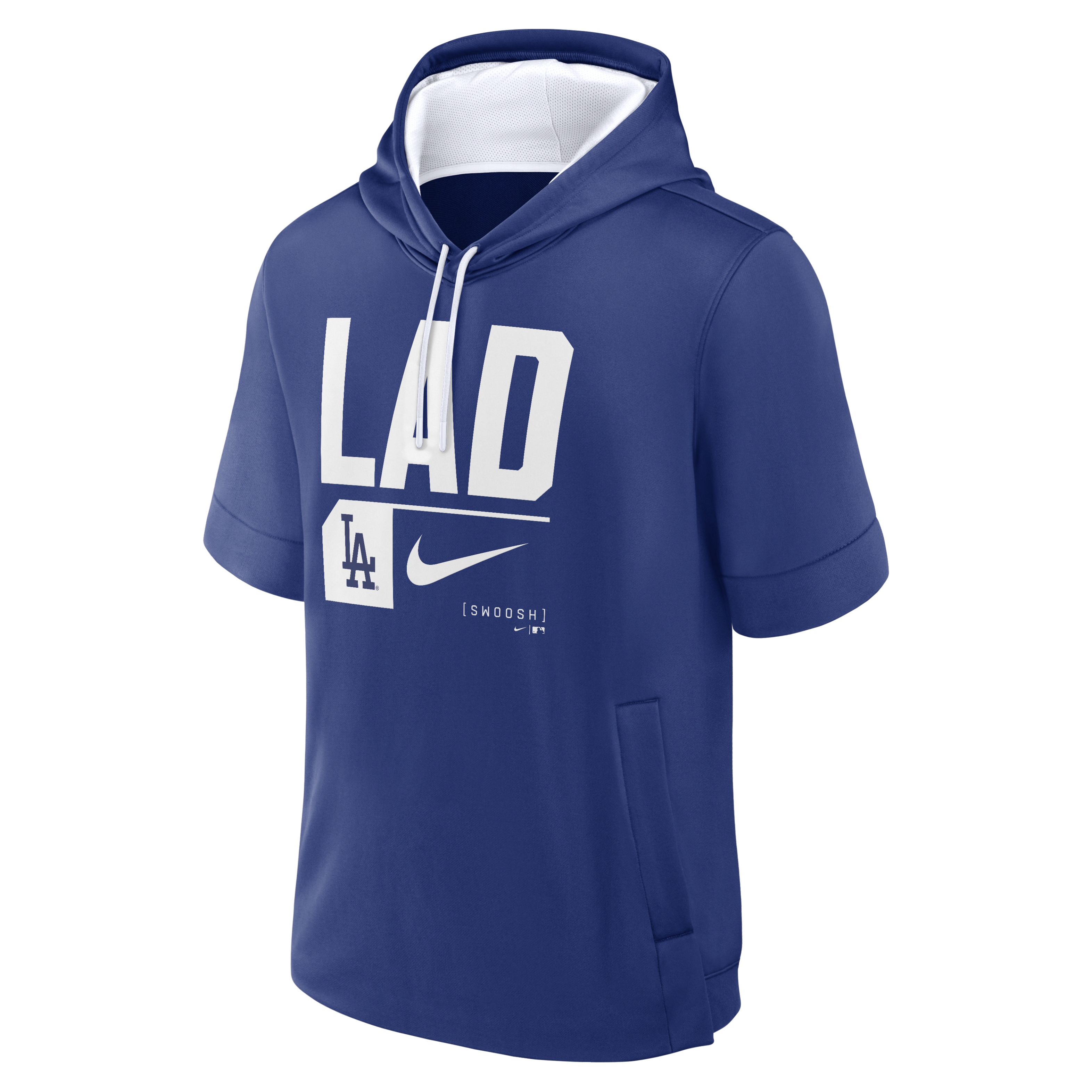 Los Angeles Dodgers Tri Code Lockup Men's Nike MLB Short-Sleeve Pullover Hoodie