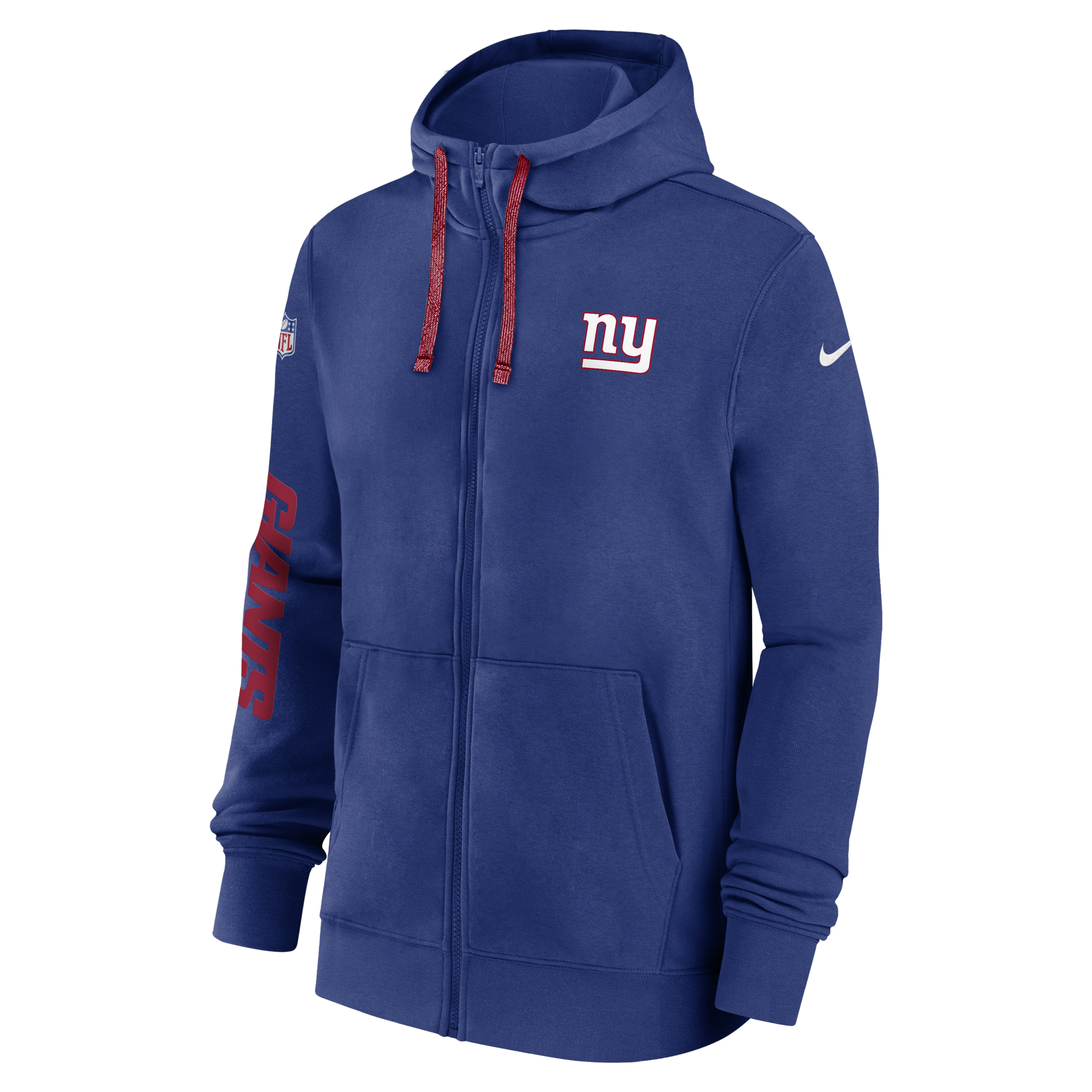 New York Giants Sideline Team Issue Club Men's Nike Full Zip Hoodie