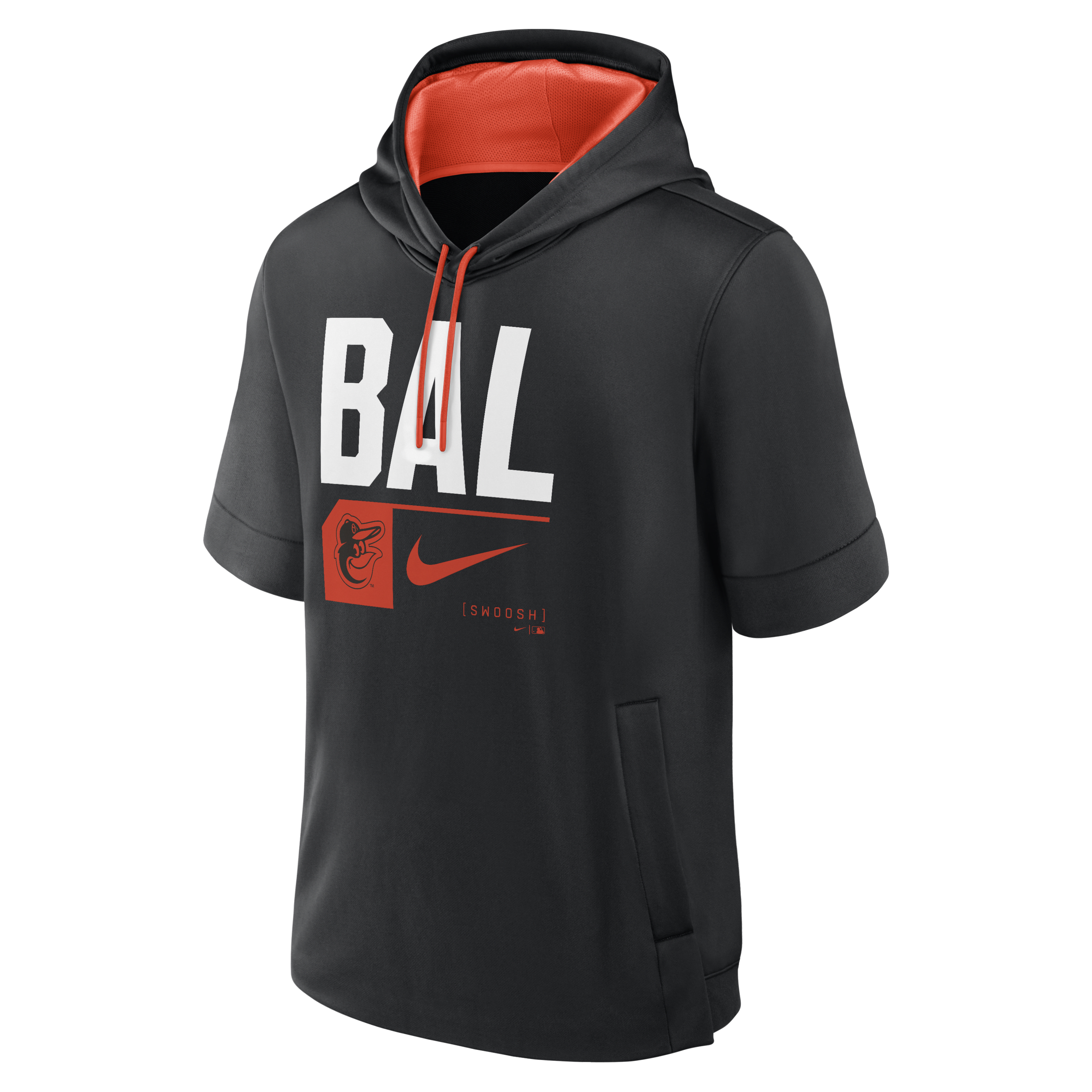 Baltimore Orioles Tri Code Lockup Men's Nike MLB Short-Sleeve Pullover Hoodie