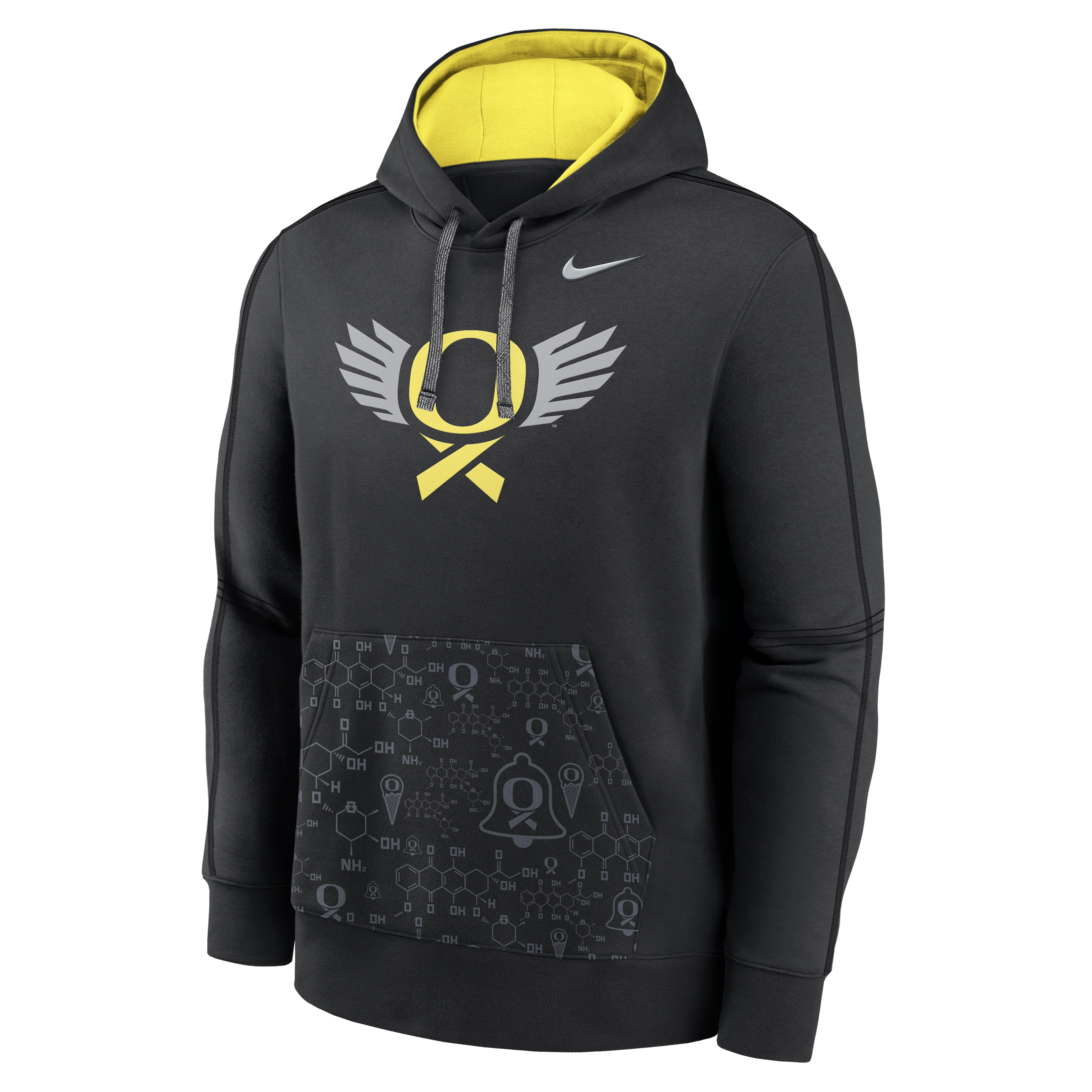 Oregon Ducks Club Men's Nike College Pullover Hoodie