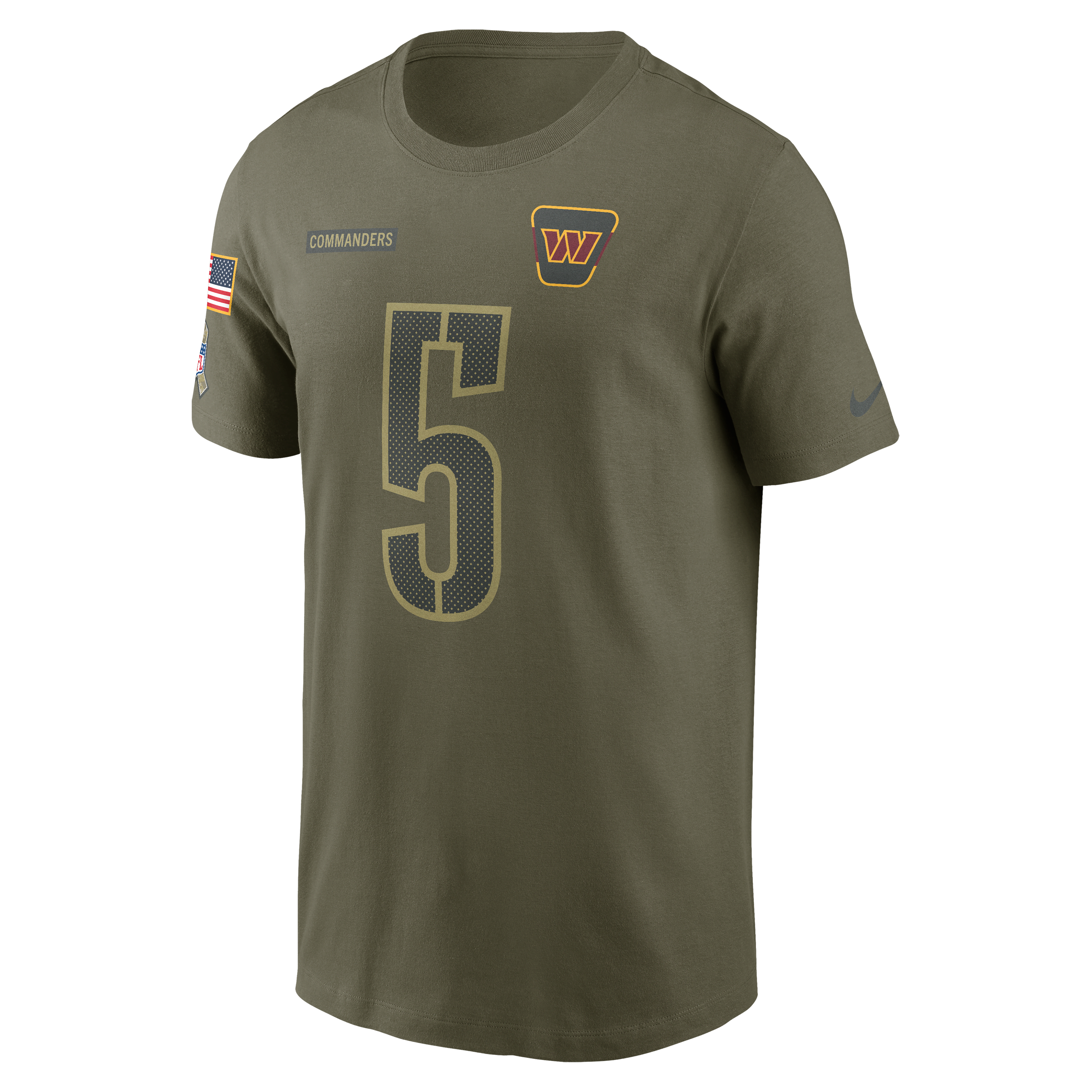 Jayden Daniels Washington Commanders Salute To Service Men’s Nike NFL T-Shirt
