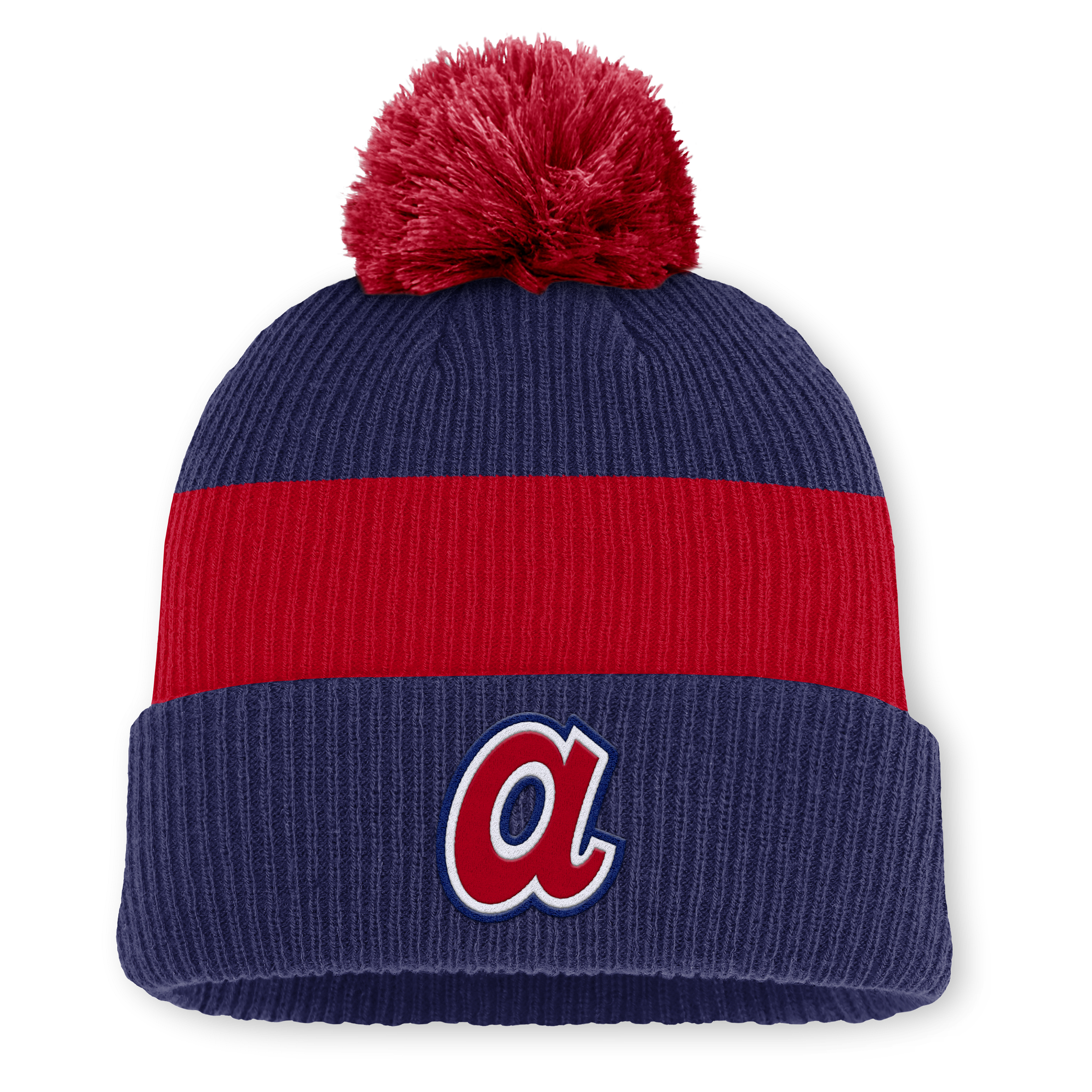 Atlanta Braves Cooperstown Peak Men's Nike MLB Cuffed Pom Beanie