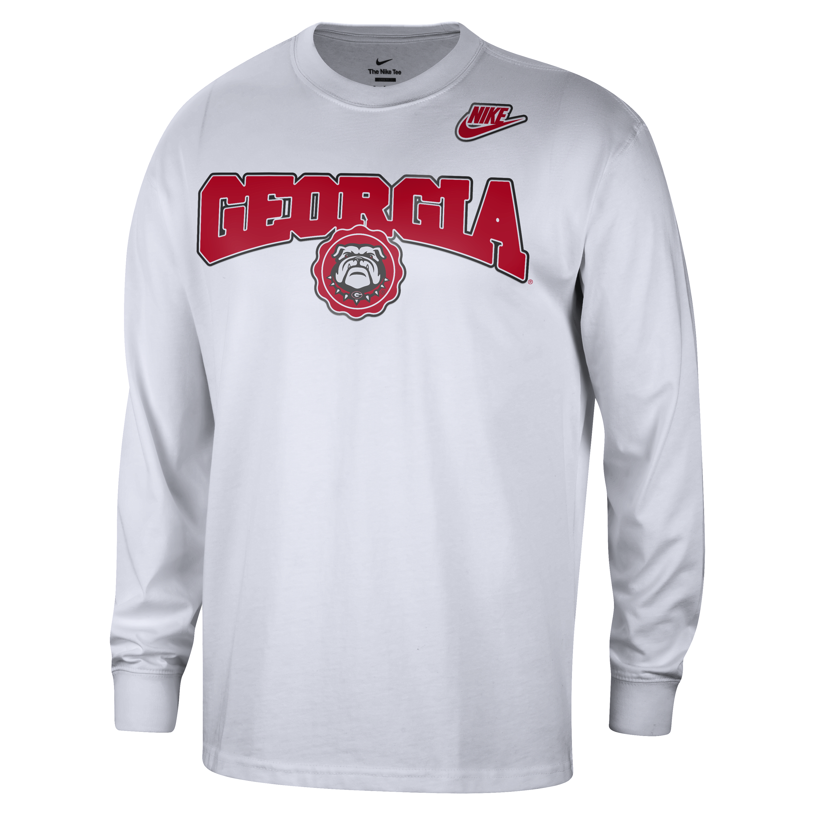 Georgia Max90 Men's Nike College Crew-Neck Long-Sleeve T-Shirt