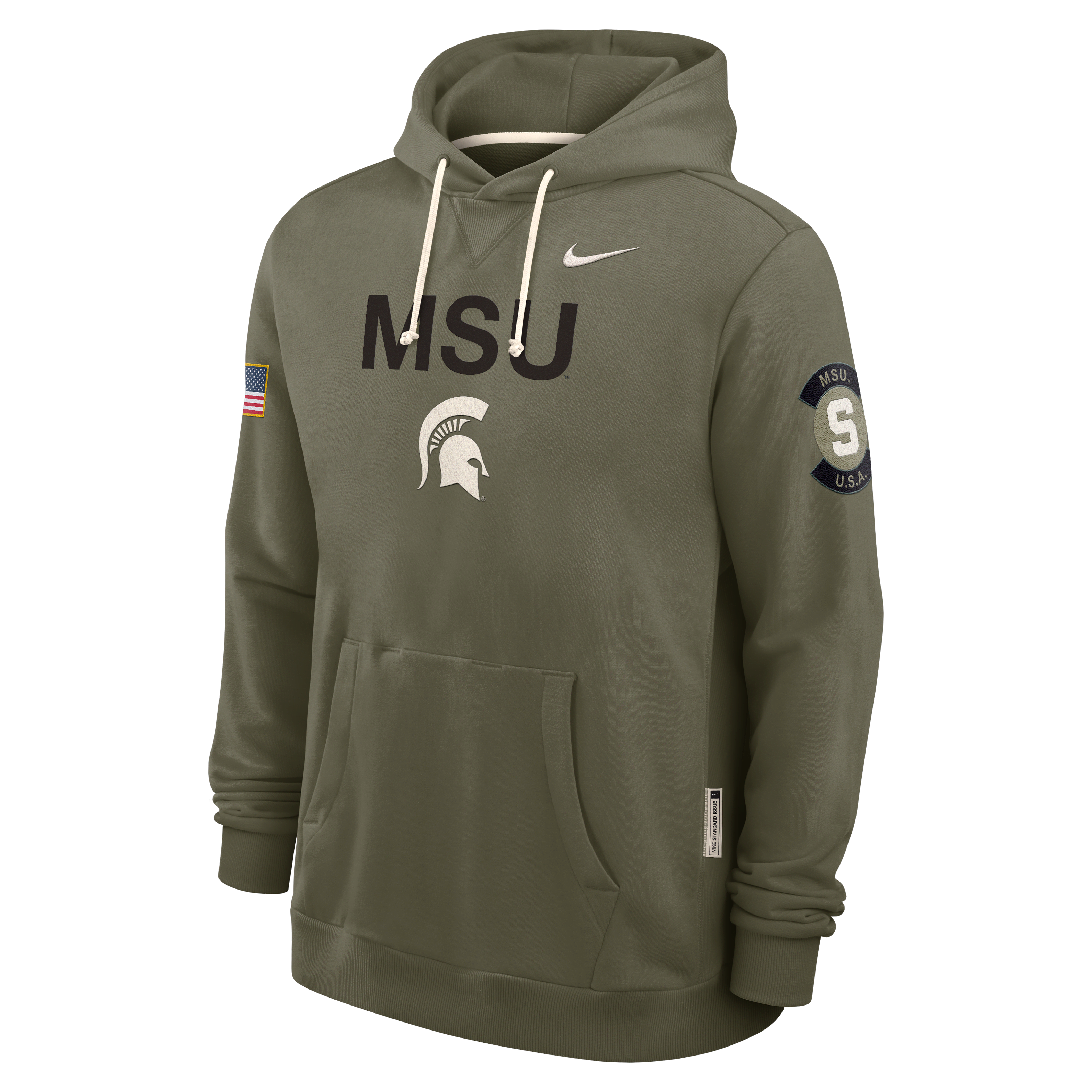 Michigan State 2025 Military Appreciation Men's Nike Dri-FIT College Pullover Hoodie