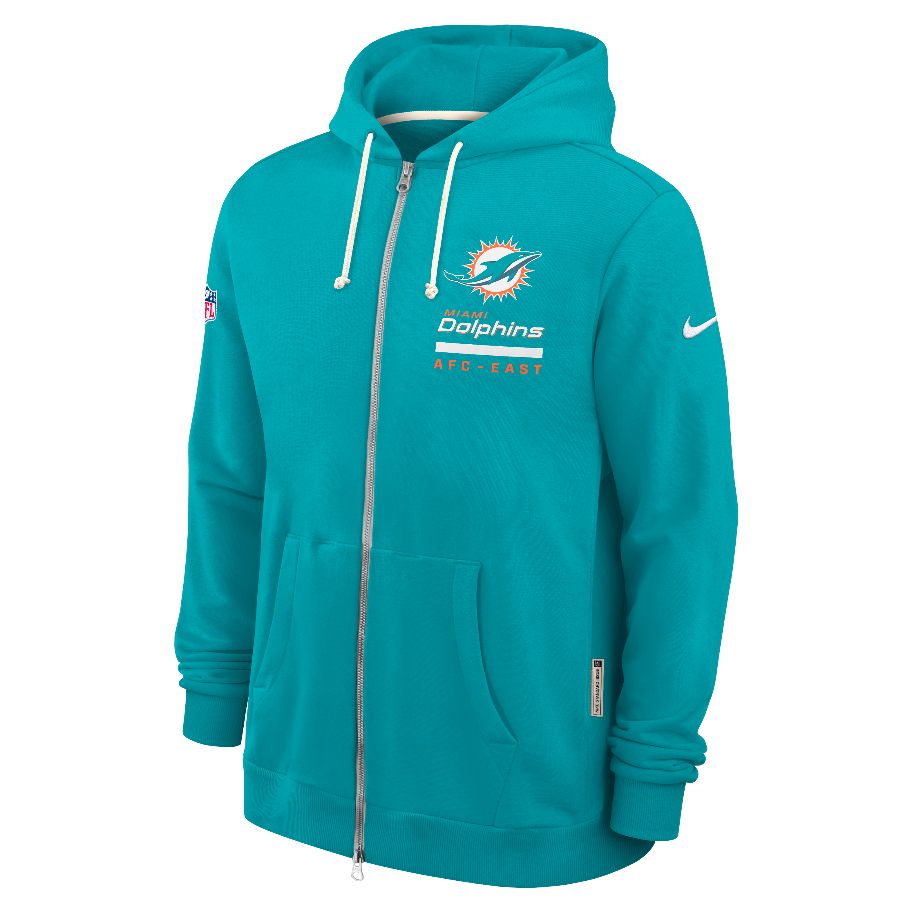 Miami Dolphins Utility Player Sideline Men's Nike Dri-FIT NFL Full-Zip Hoodie