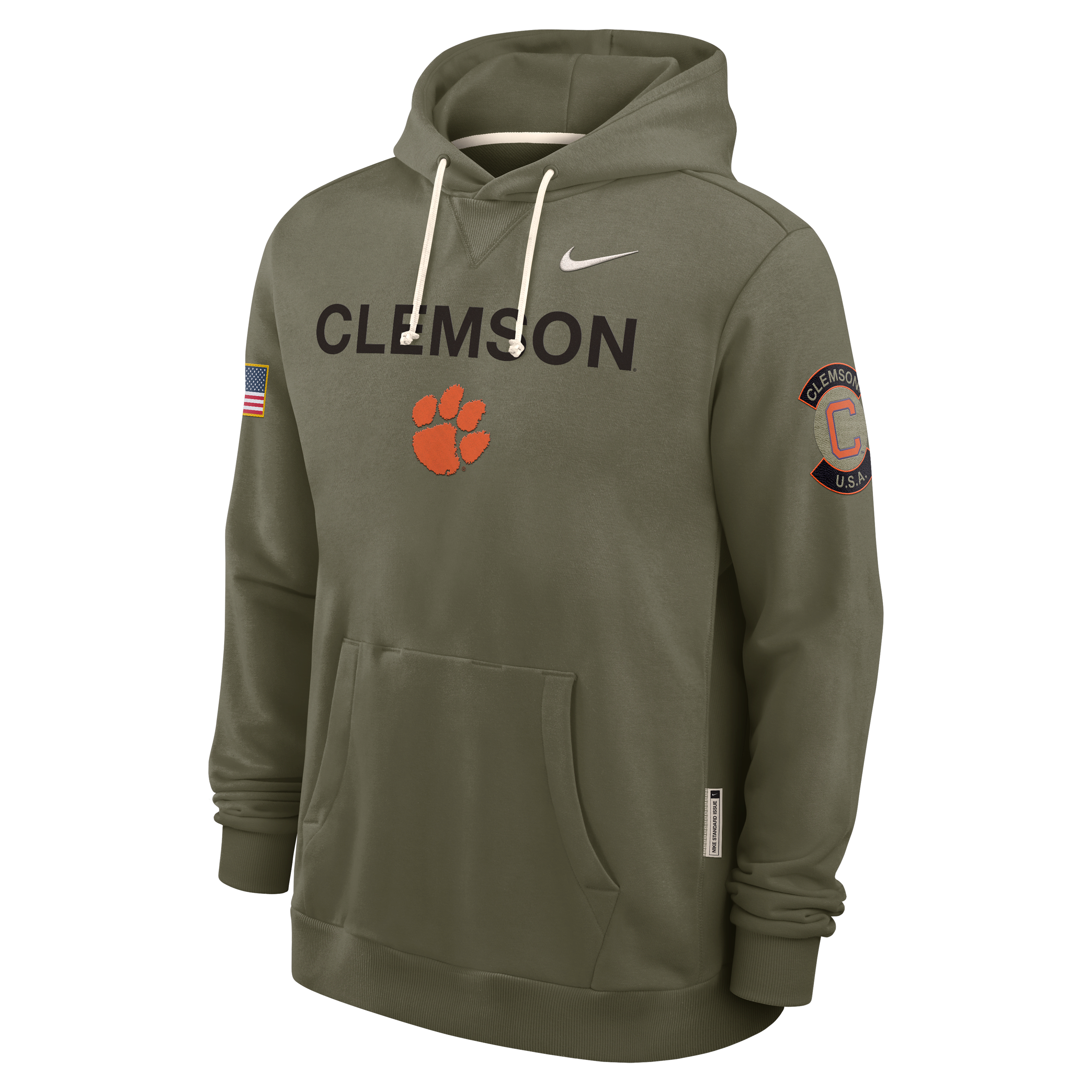 Clemson 2025 Military Appreciation Men's Nike Dri-FIT College Pullover Hoodie
