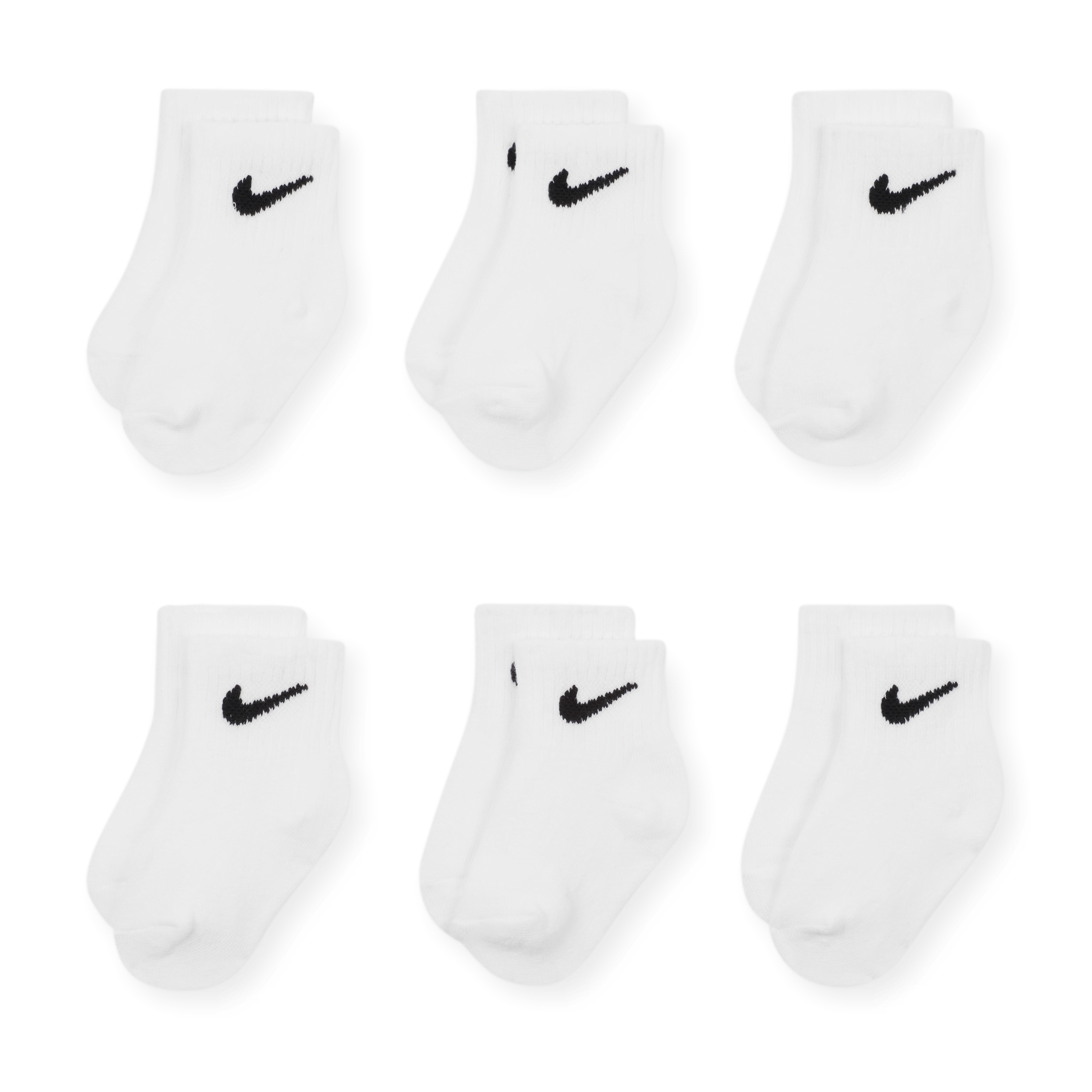 Nike Swoosh Baby (12-24M) Ankle Socks (6 Pairs)