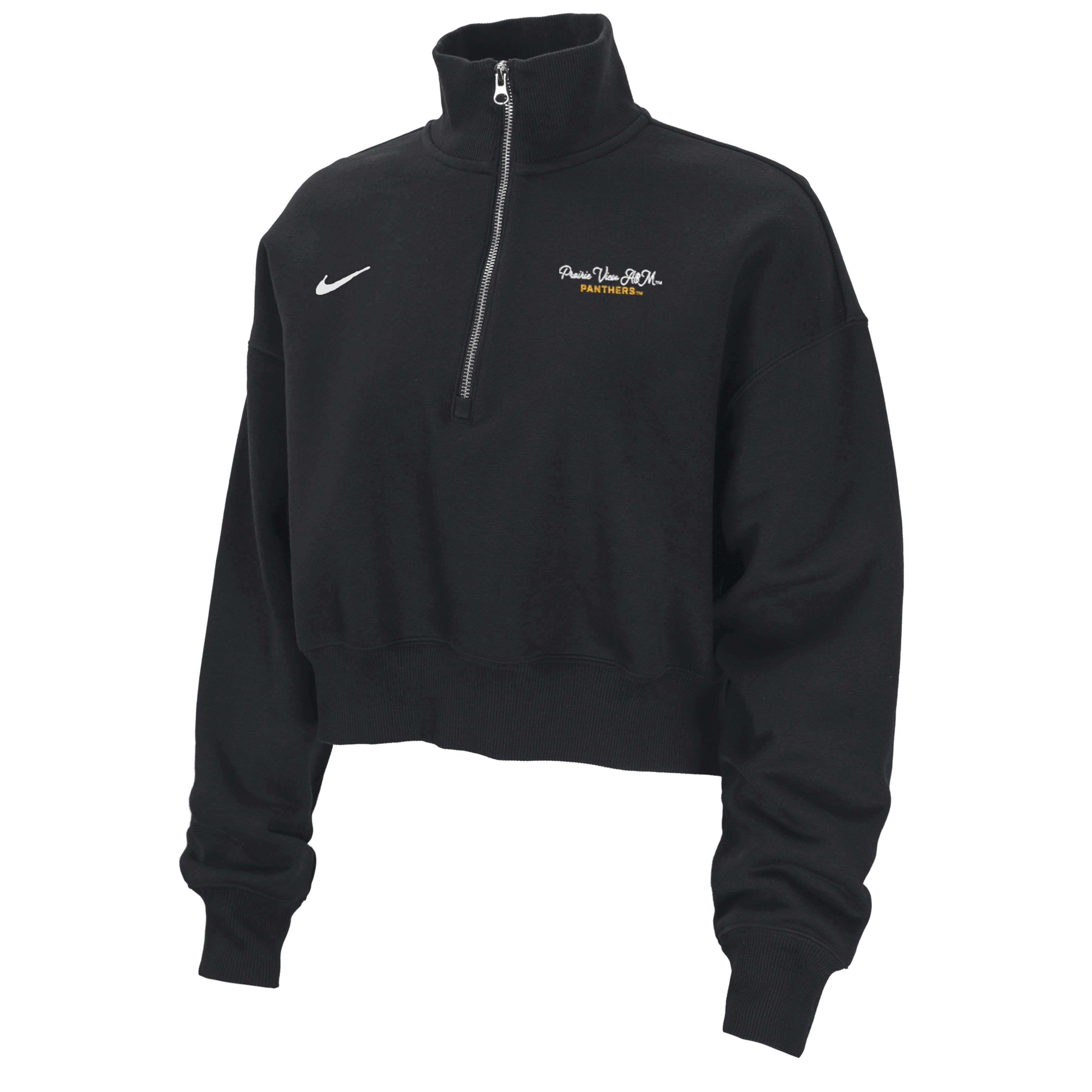 Nike College Phoenix Fleece (Prairie View A&M University) Women's Cropped 1/4-Zip Pullover