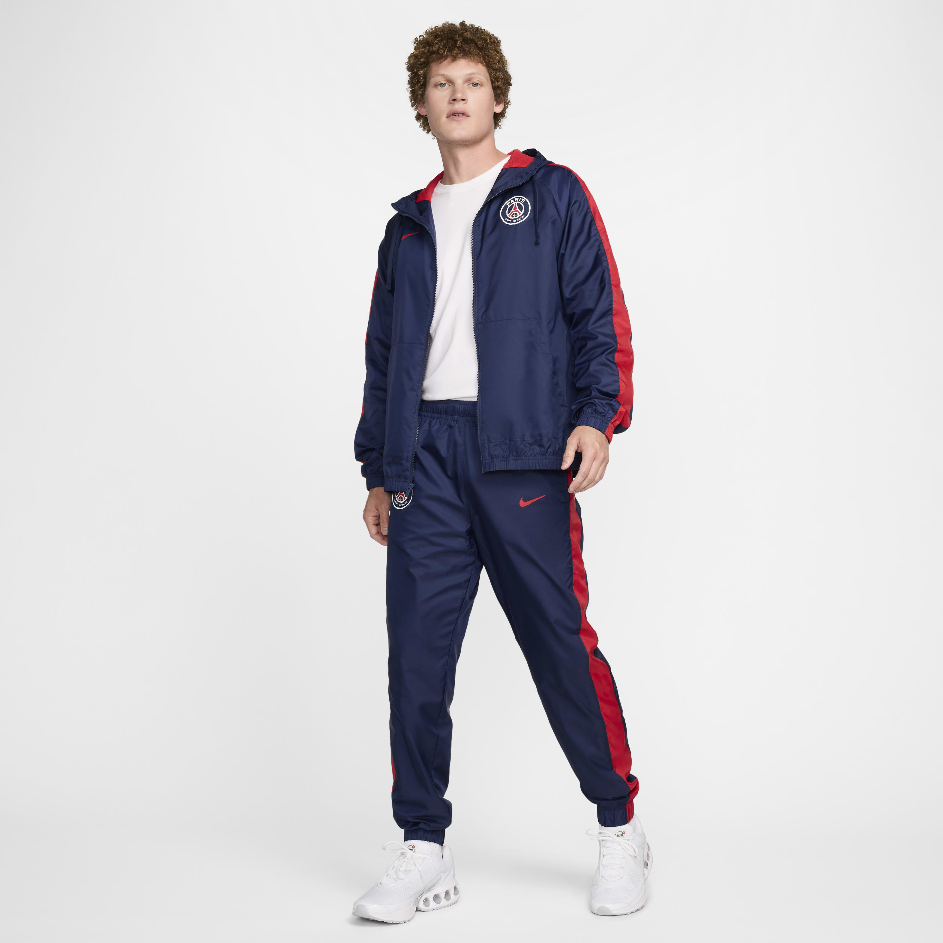 nike tracksuit blue and red