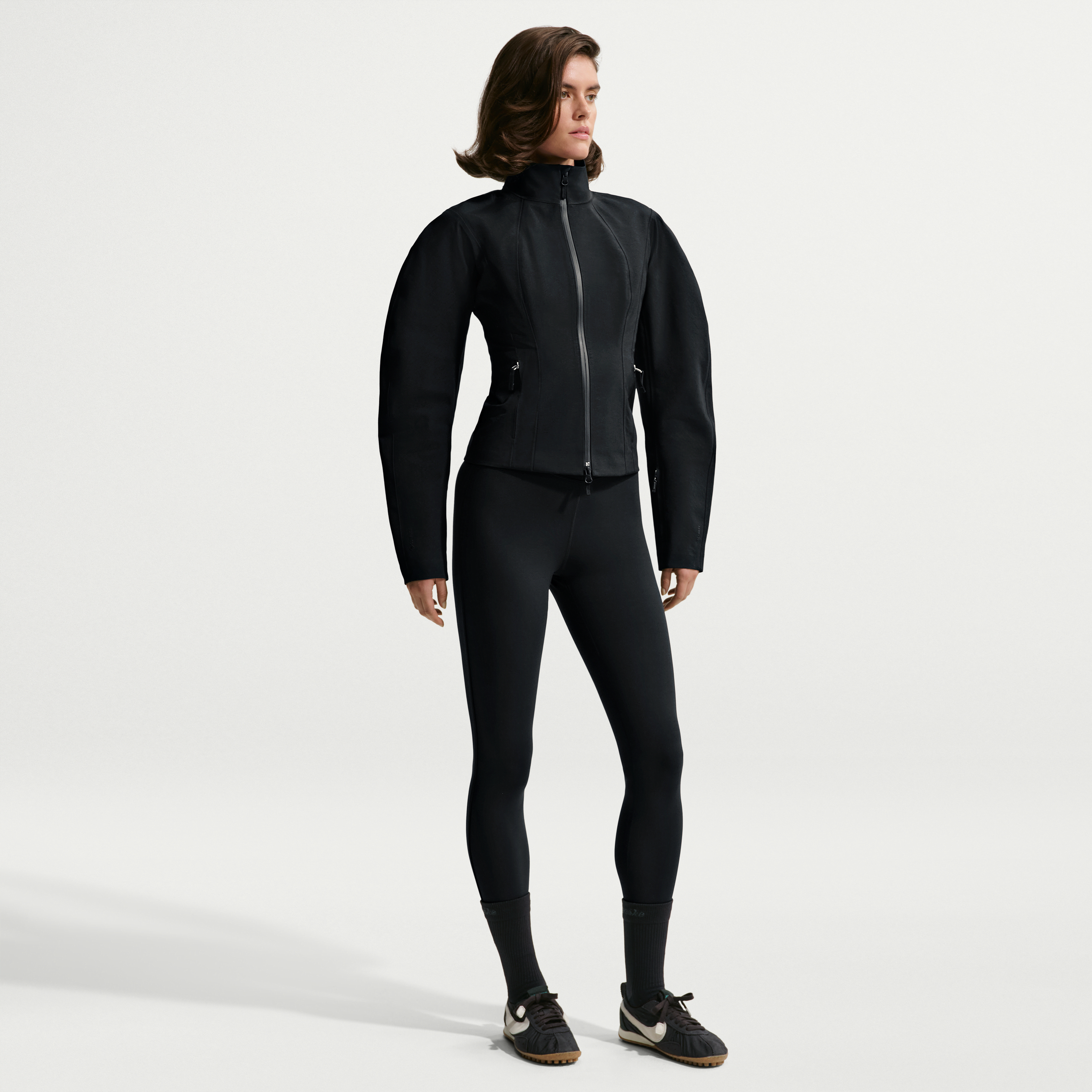 nike zip front leggings