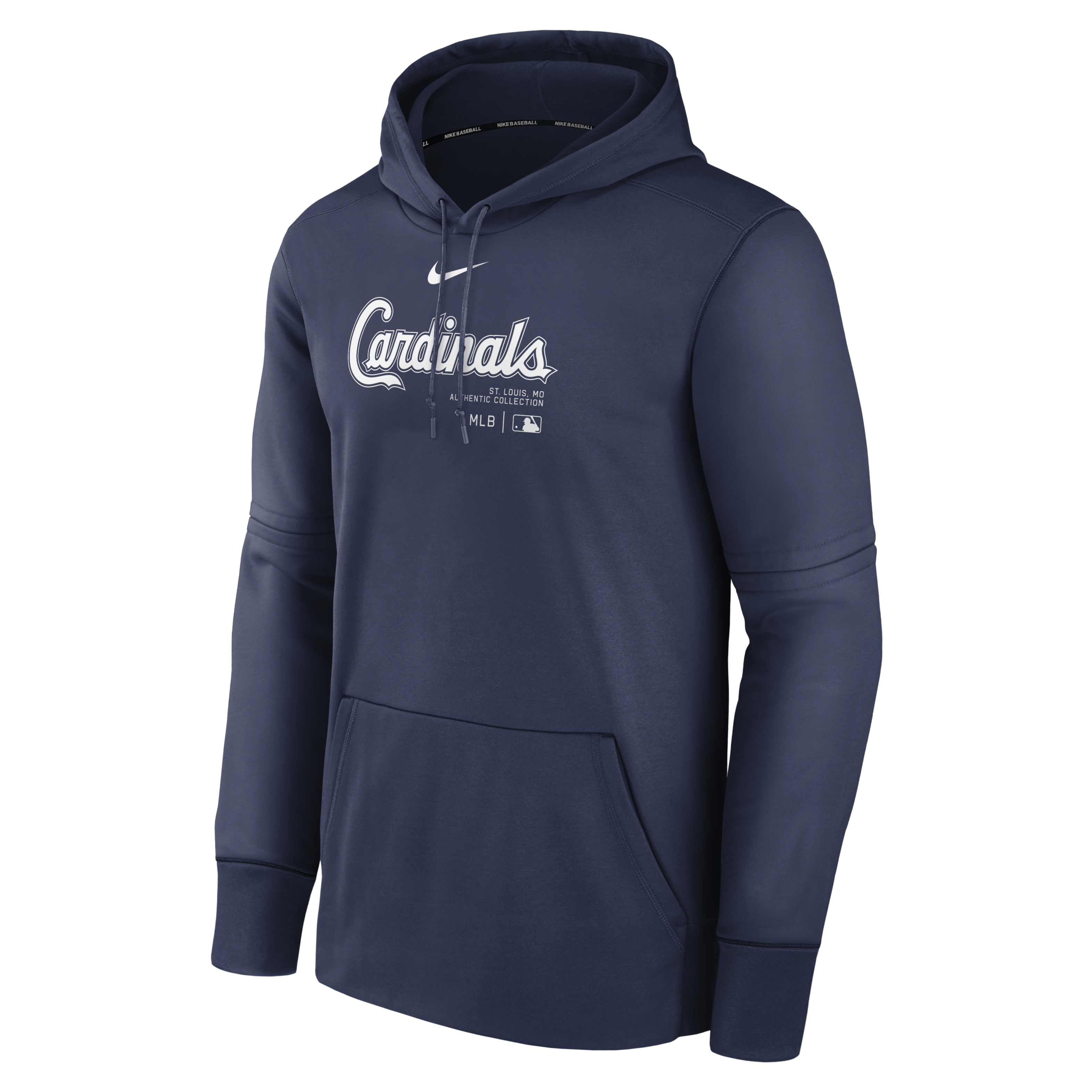 St. Louis Cardinals Authentic Collection Practice Men's Nike Therma MLB Pullover Hoodie