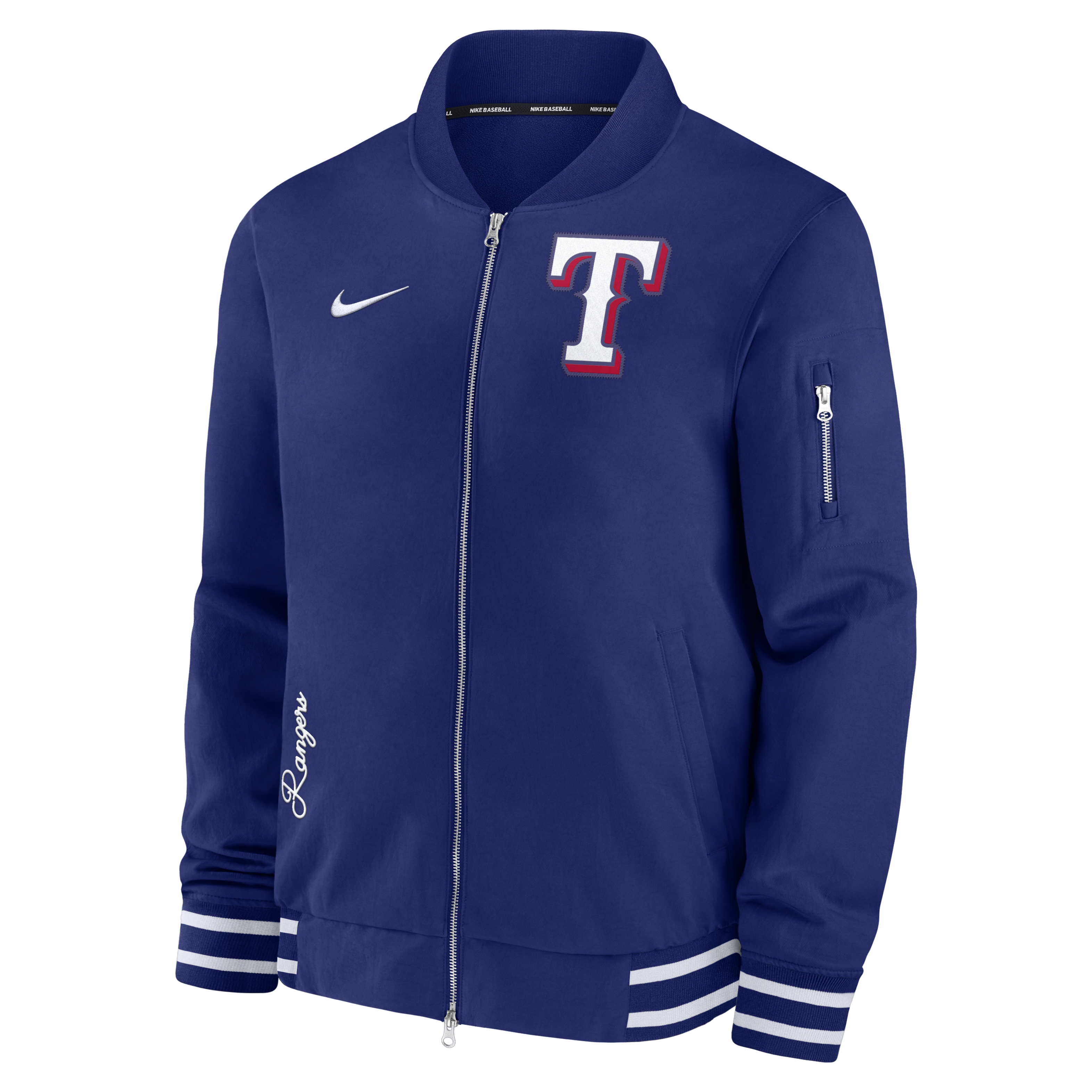 Texas Rangers Authentic Collection Men's Nike MLB Full-Zip Bomber Jacket