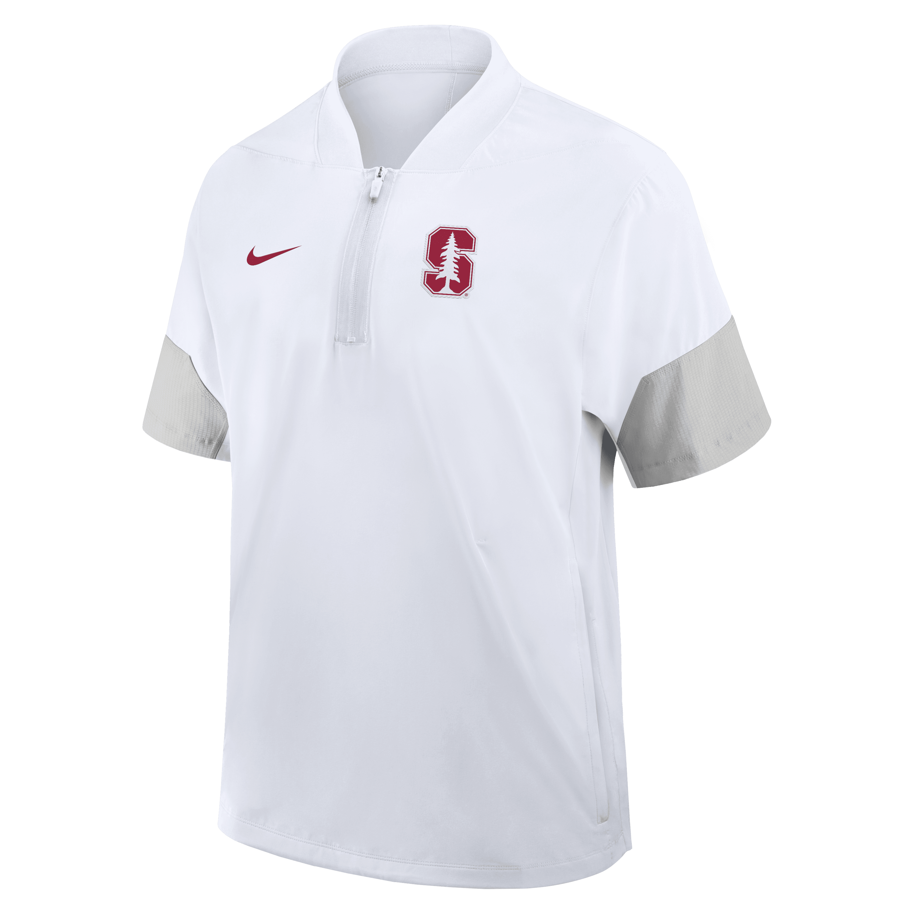 Stanford Sideline Coach Men's Nike College 1/2-Zip Short-Sleeve Jacket