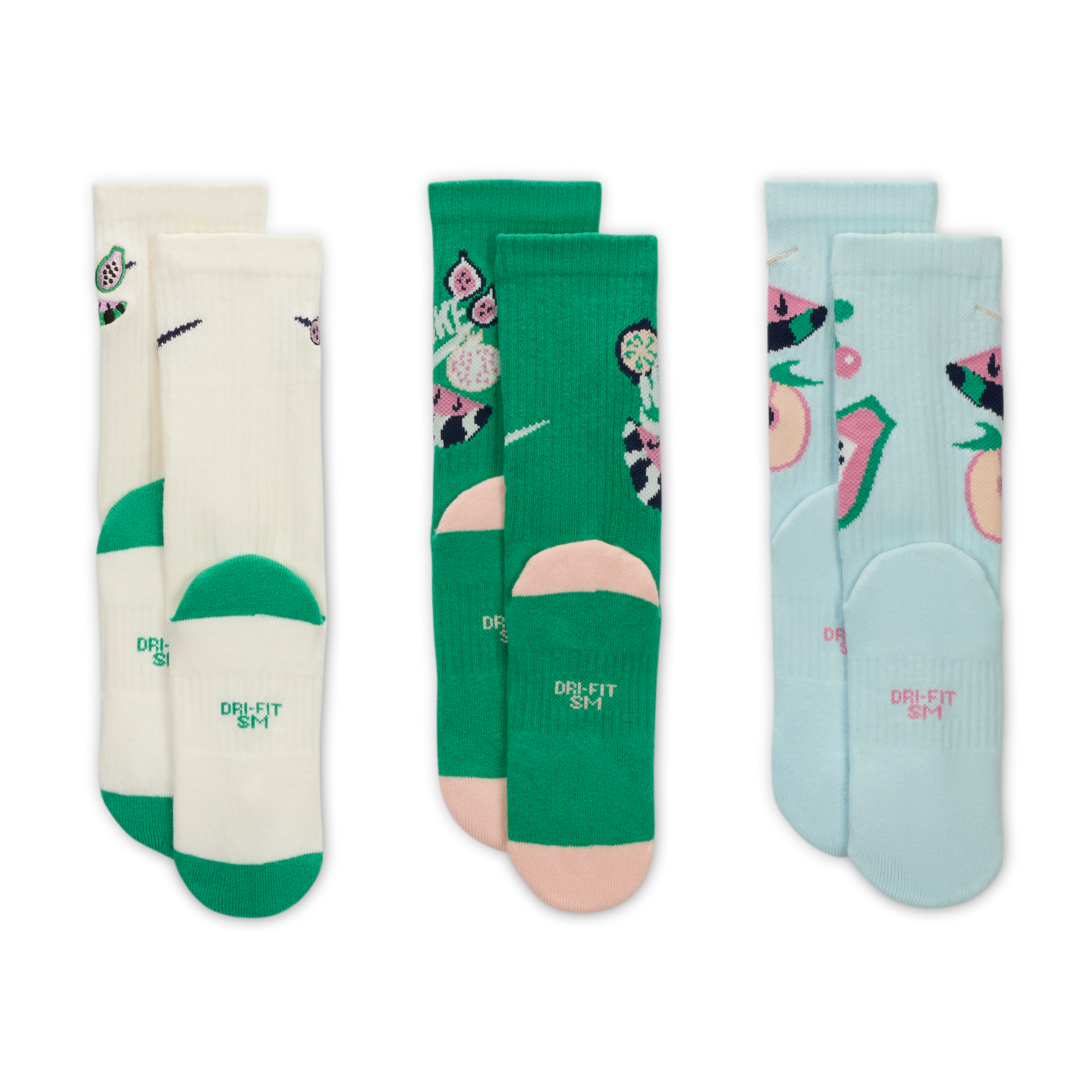 Nike Everyday Plus Big Kids' Cushioned Crew Sock (3 Pair)