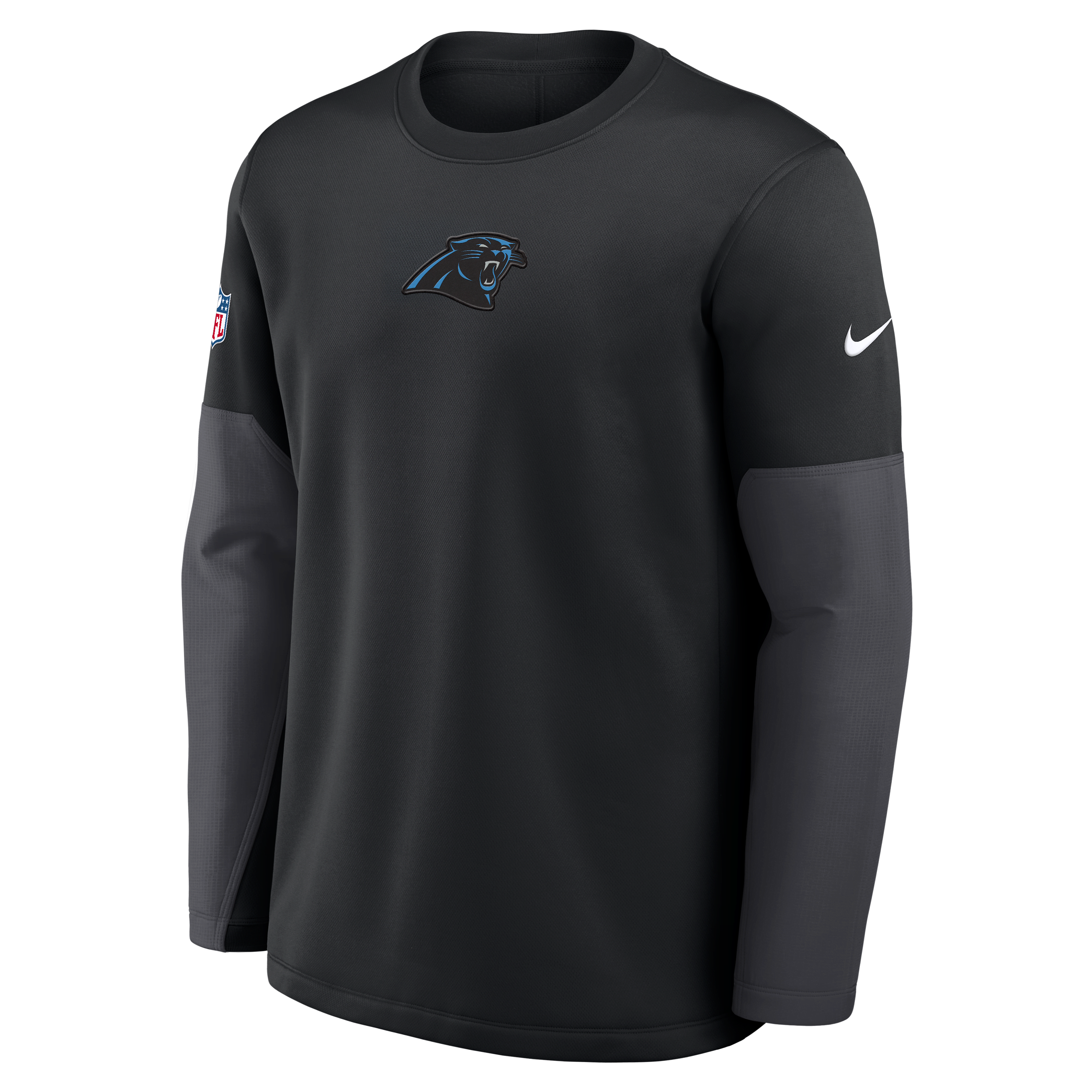 Carolina Panthers Scripted To Win Sideline Coach Men's Nike Therma-FIT NFL Long-Sleeve T-Shirt